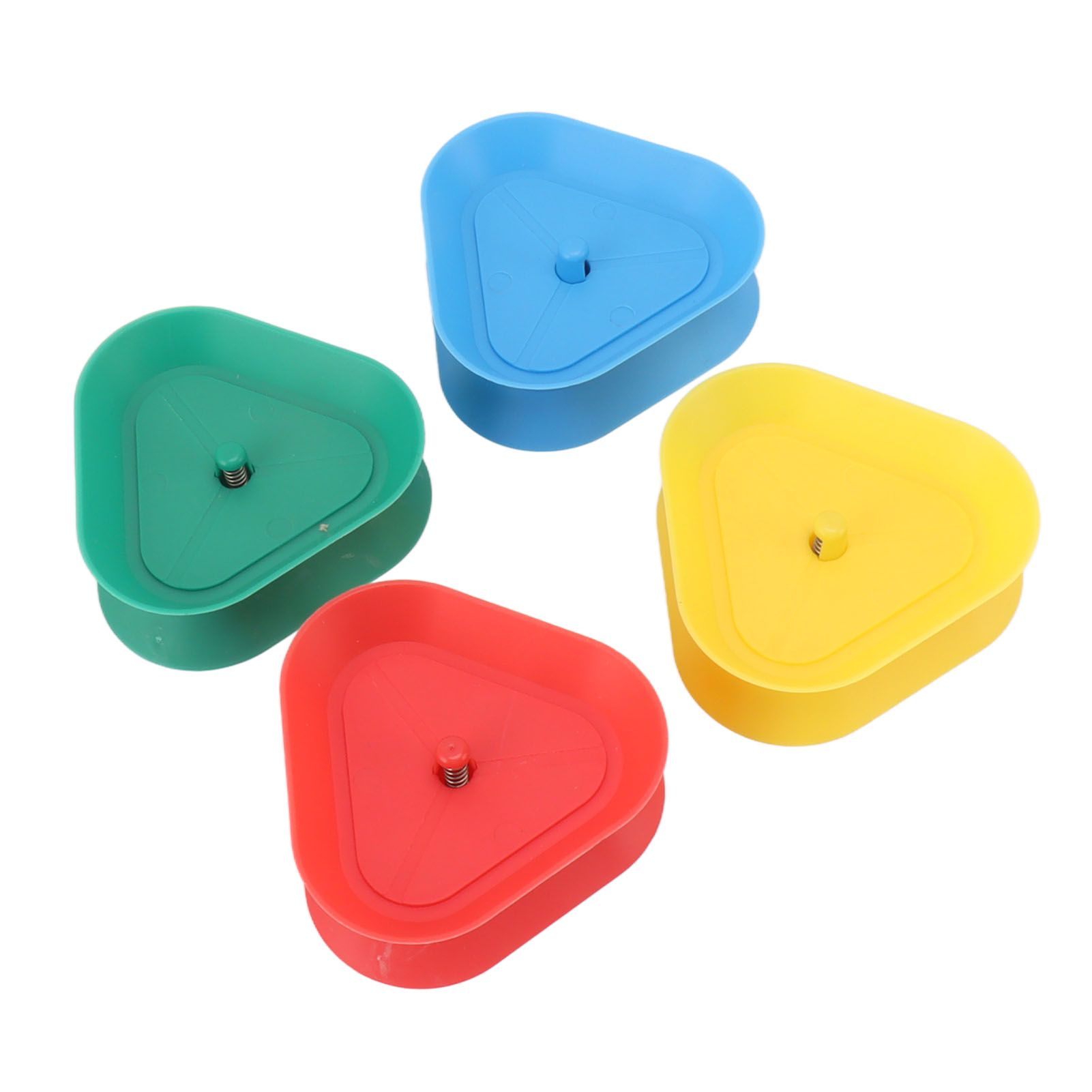 4Pcs Playing Card Holder Plastic Triangle Shaped Spring Design Hands Free view 3