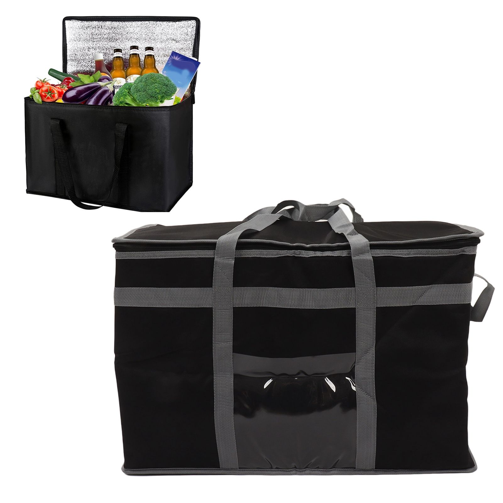 Insulated Bag 38L Large Capacity Reusable Cooler Bag Lunch Bag with 2 Handle view 11