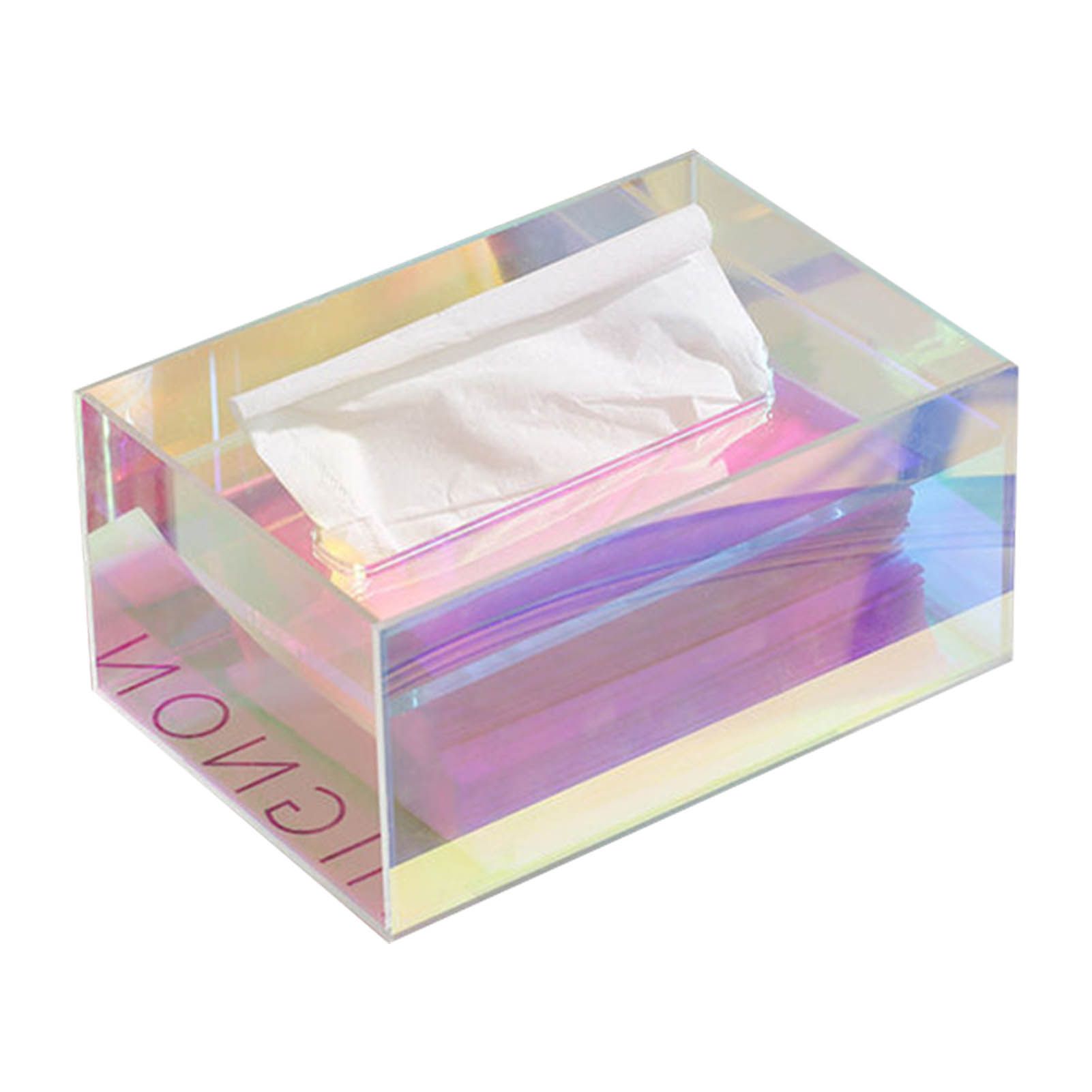 Tissue Box Holder Acrylic Storage Large Capacity Napkin Box for Washroom view 2