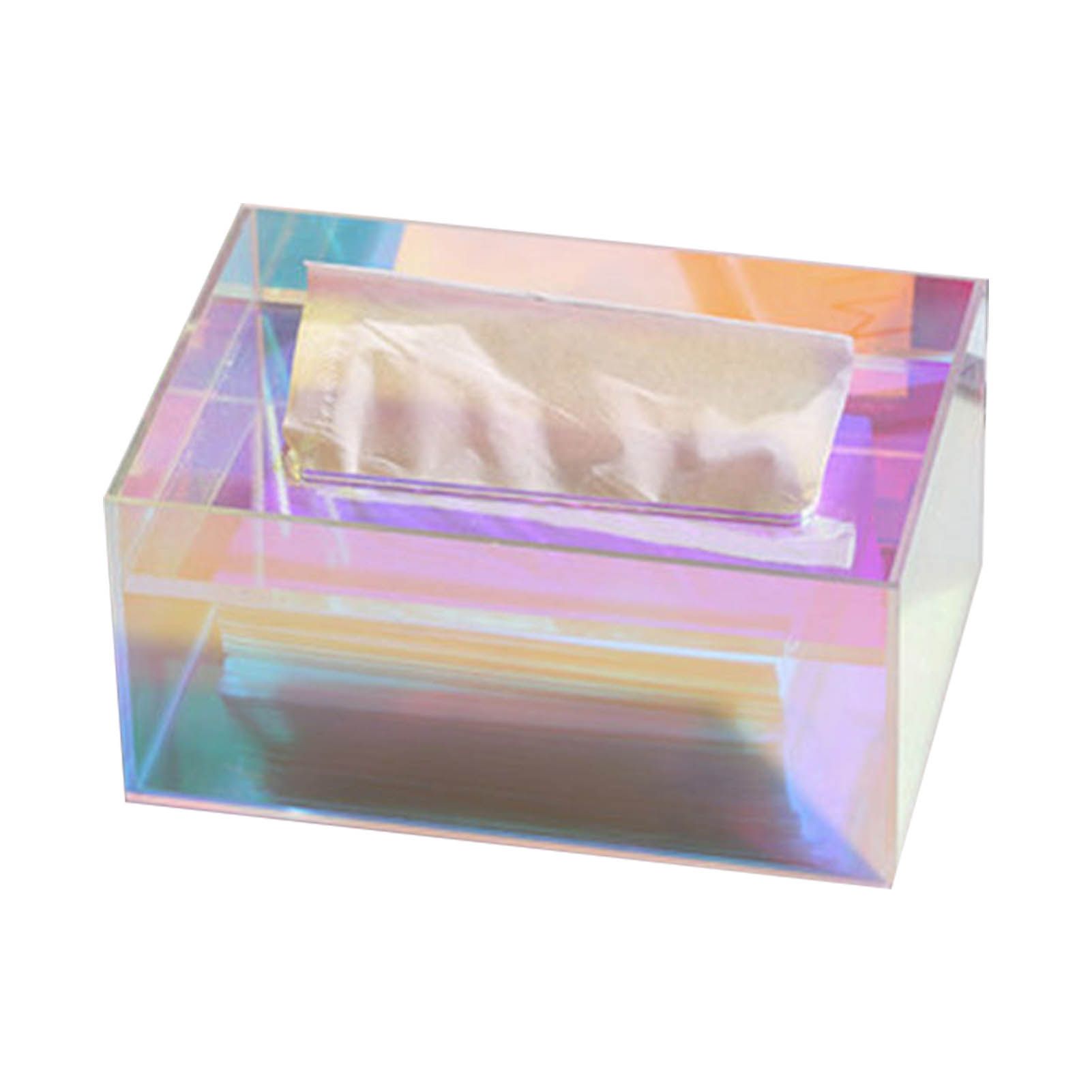 Tissue Box Holder Acrylic Storage Large Capacity Napkin Box for Washroom view 3