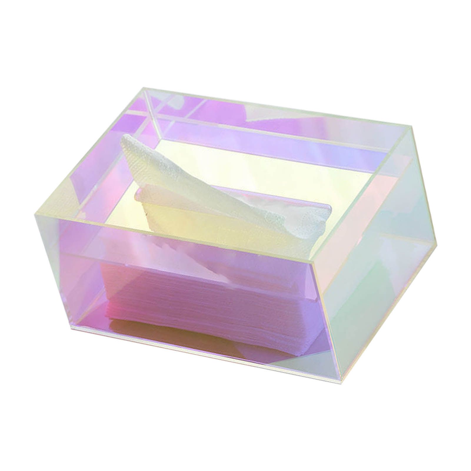 Tissue Box Holder Acrylic Storage Large Capacity Napkin Box for Washroom view 4