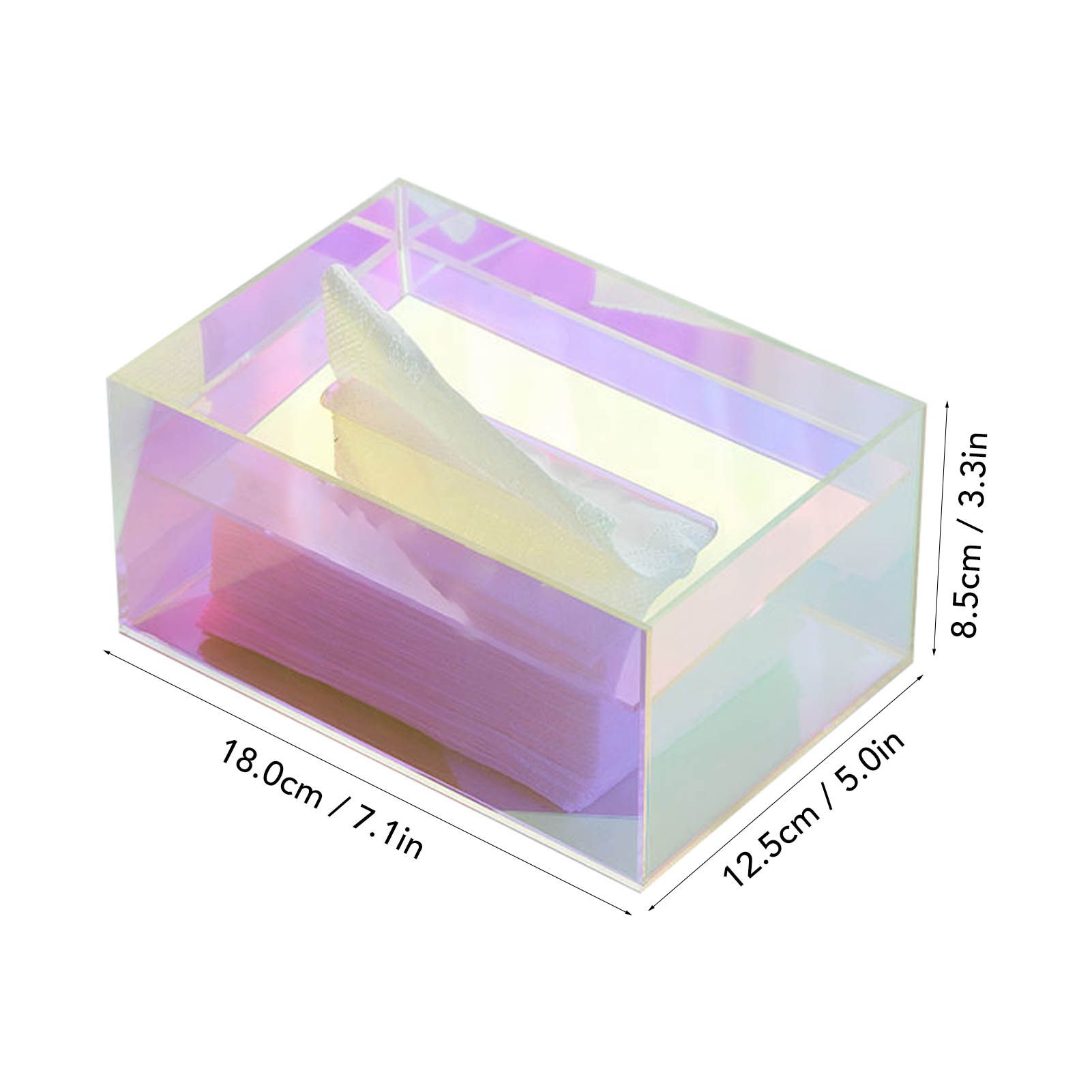 Tissue Box Holder Acrylic Storage Large Capacity Napkin Box for Washroom view 6