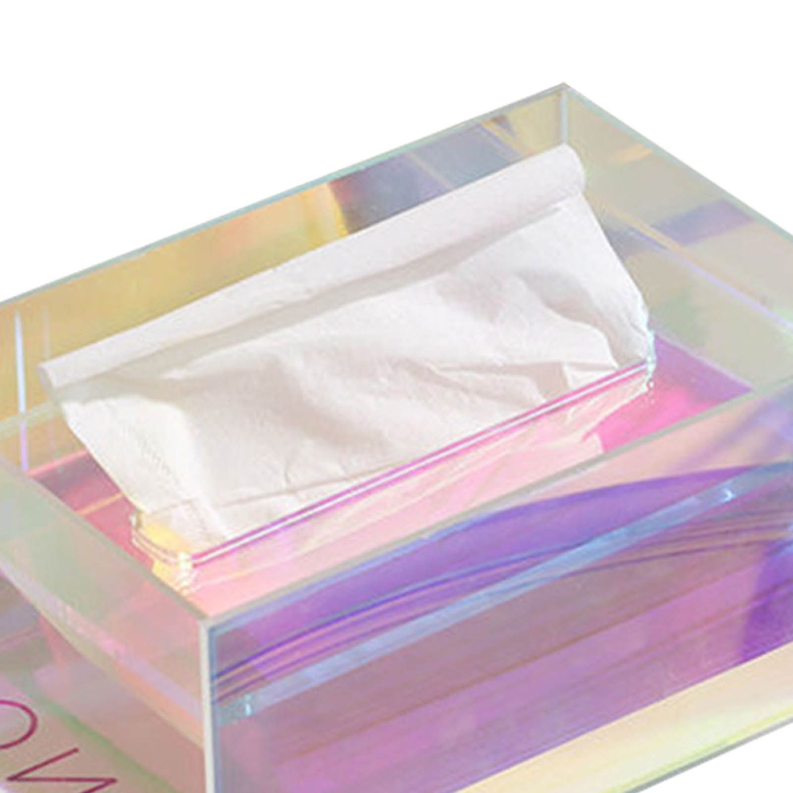 Tissue Box Holder Acrylic Storage Large Capacity Napkin Box for Washroom view 9