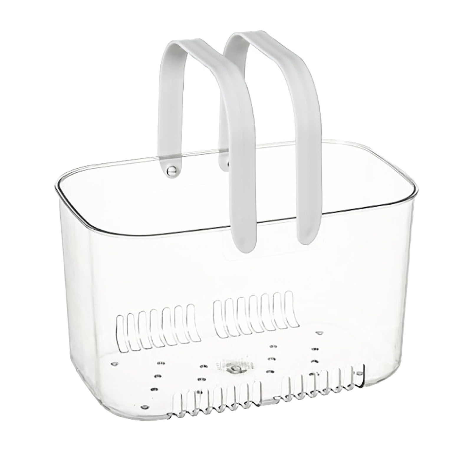 Clear Hand Basket Comfortable Handle Ventilation Holes Easy Access Versatile