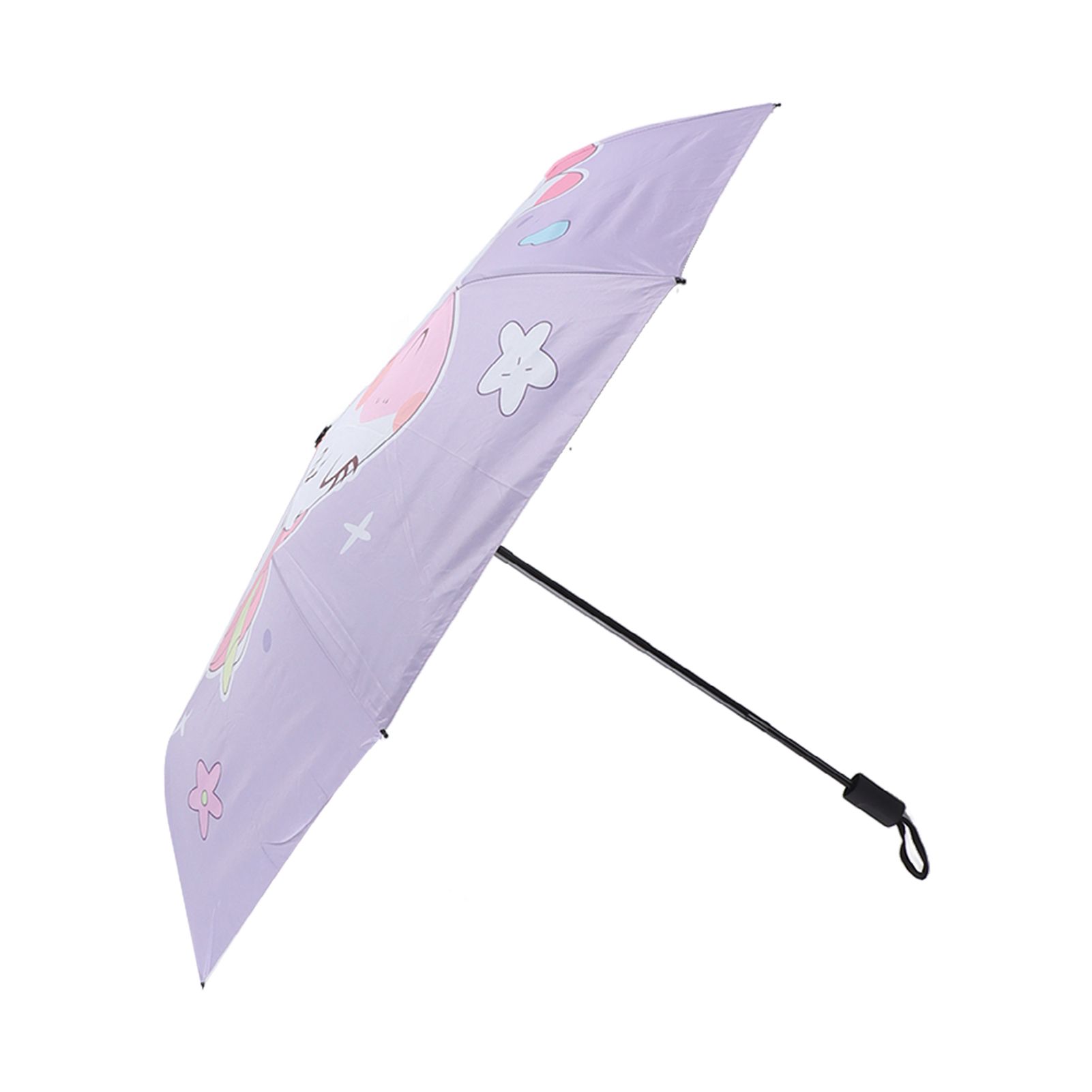 Children Umbrella 3 Fold Reflective Edge Cartoon Portable Kids Sun Rain view 2
