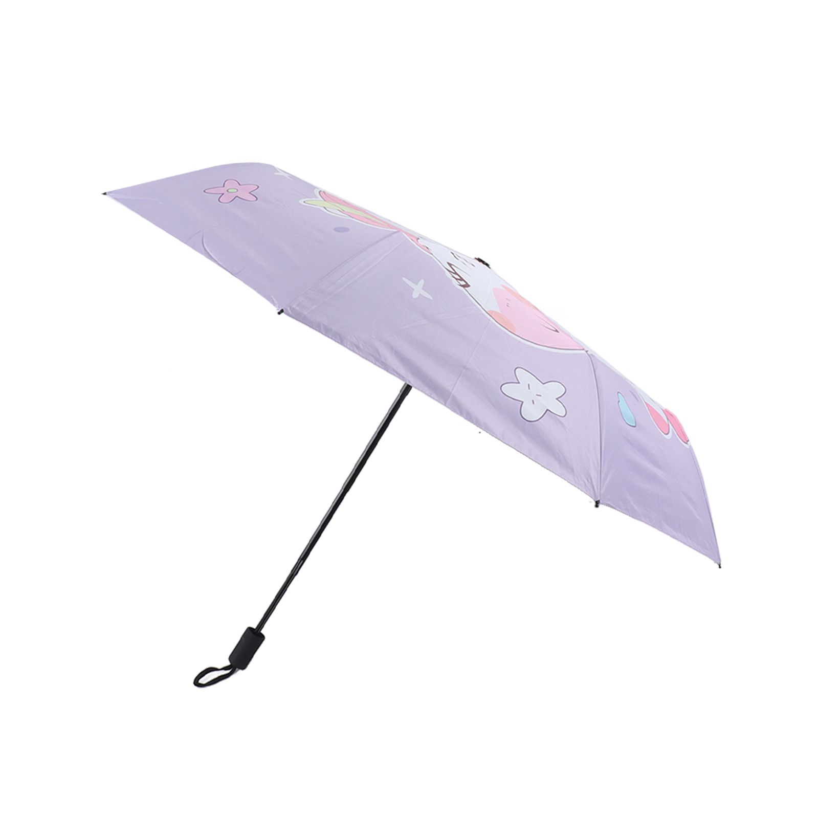 Children Umbrella 3 Fold Reflective Edge Cartoon Portable Kids Sun Rain view 3