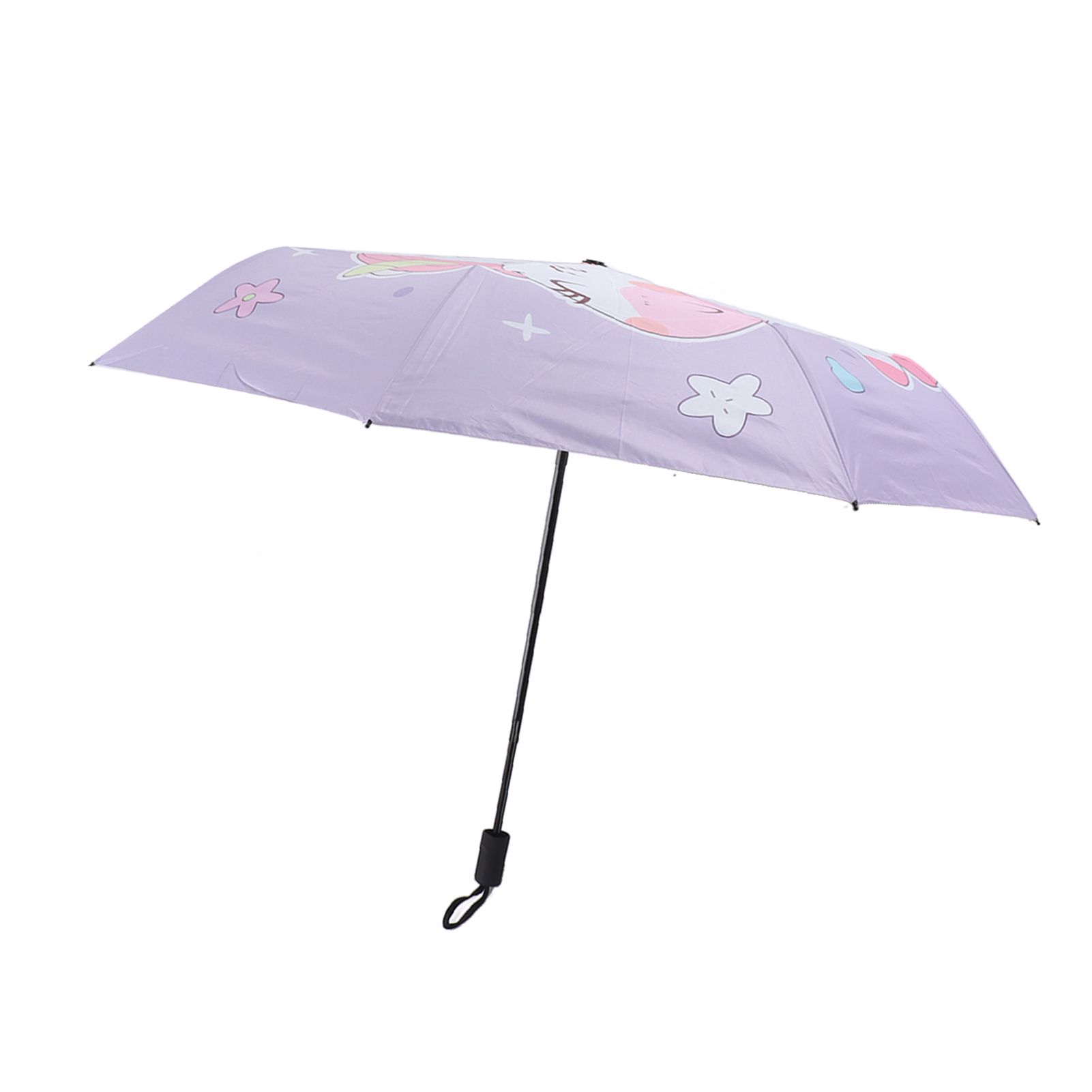 Children Umbrella 3 Fold Reflective Edge Cartoon Portable Kids Sun Rain view 4