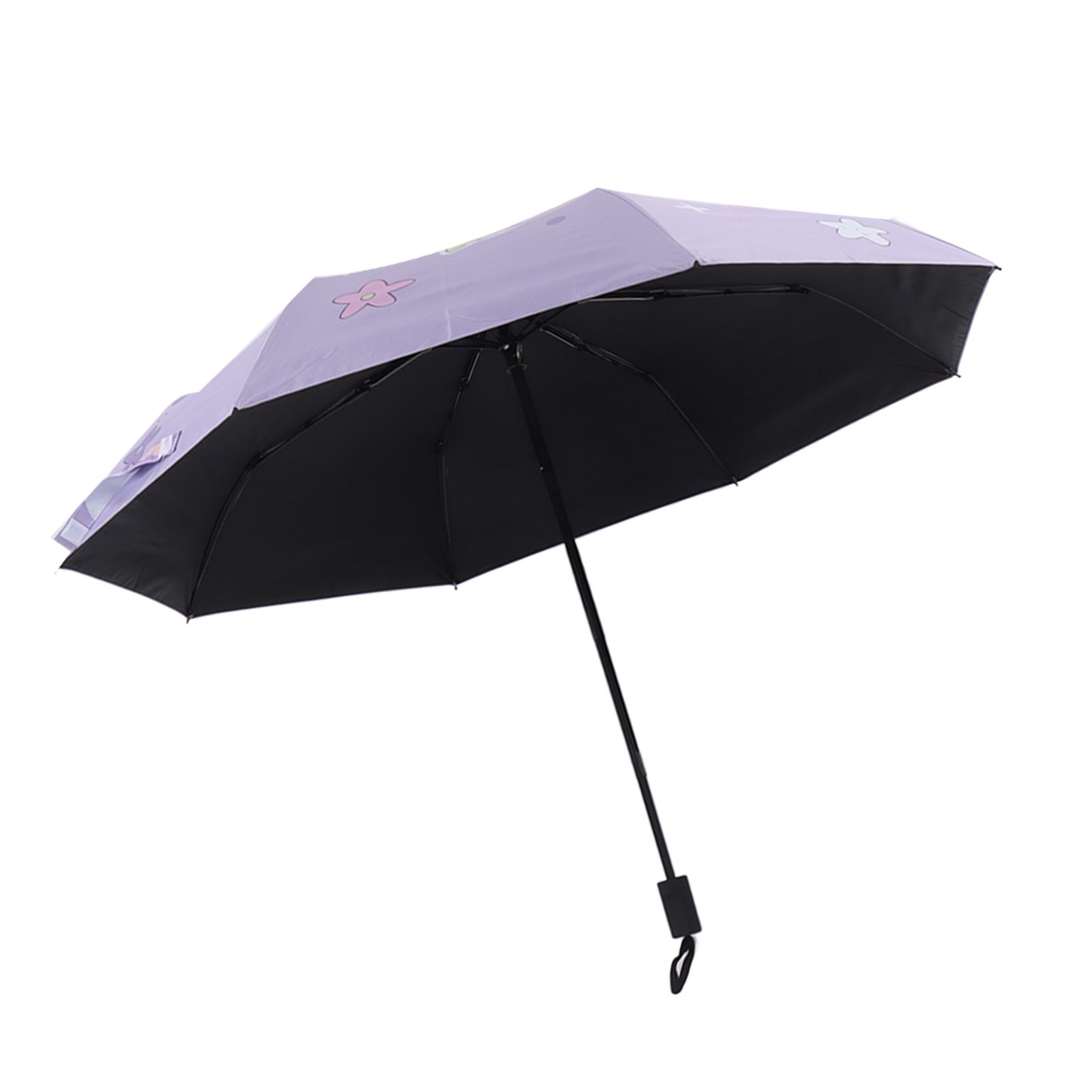 Children Umbrella 3 Fold Reflective Edge Cartoon Portable Kids Sun Rain view 7