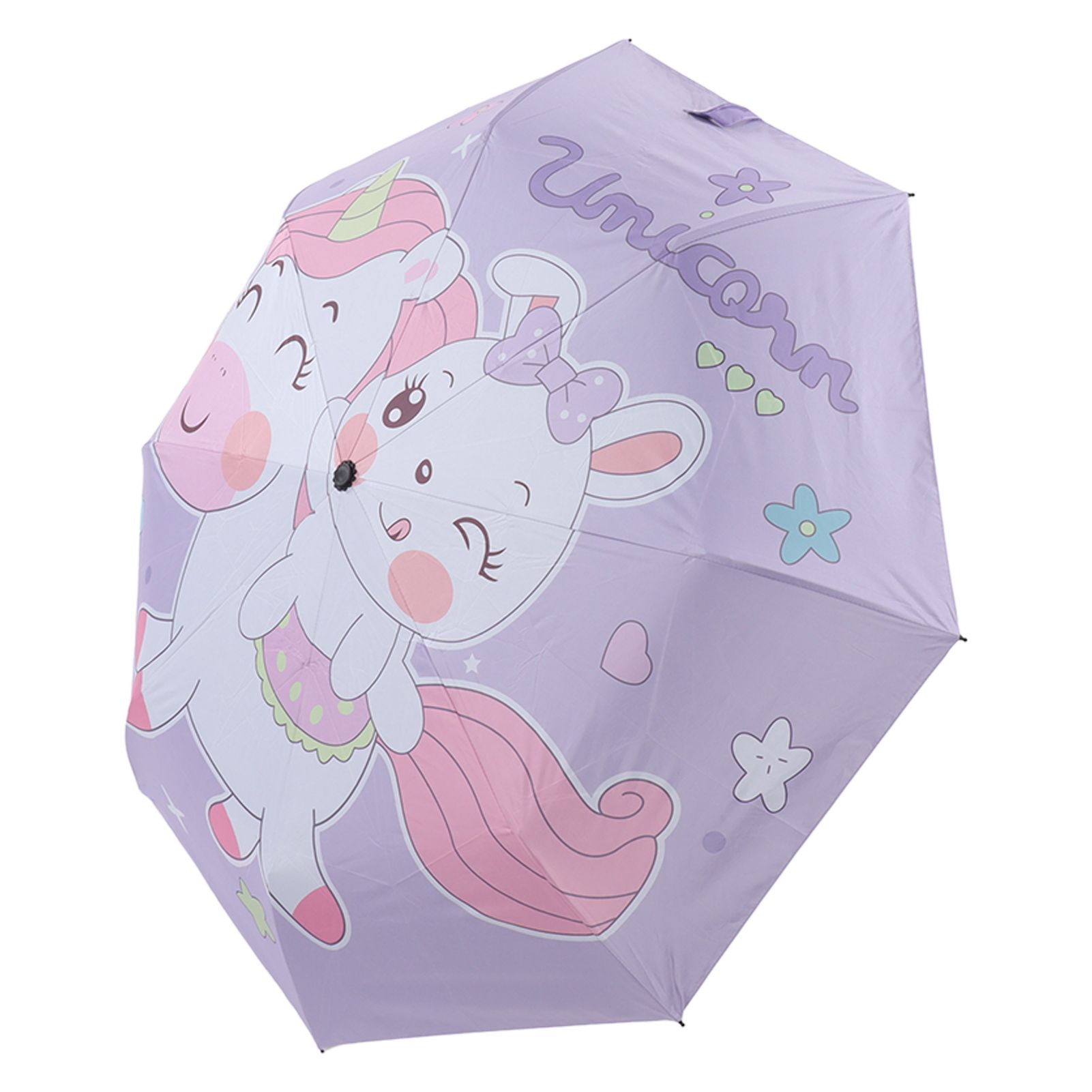 Children Umbrella 3 Fold Reflective Edge Cartoon Portable Kids Sun Rain view 9