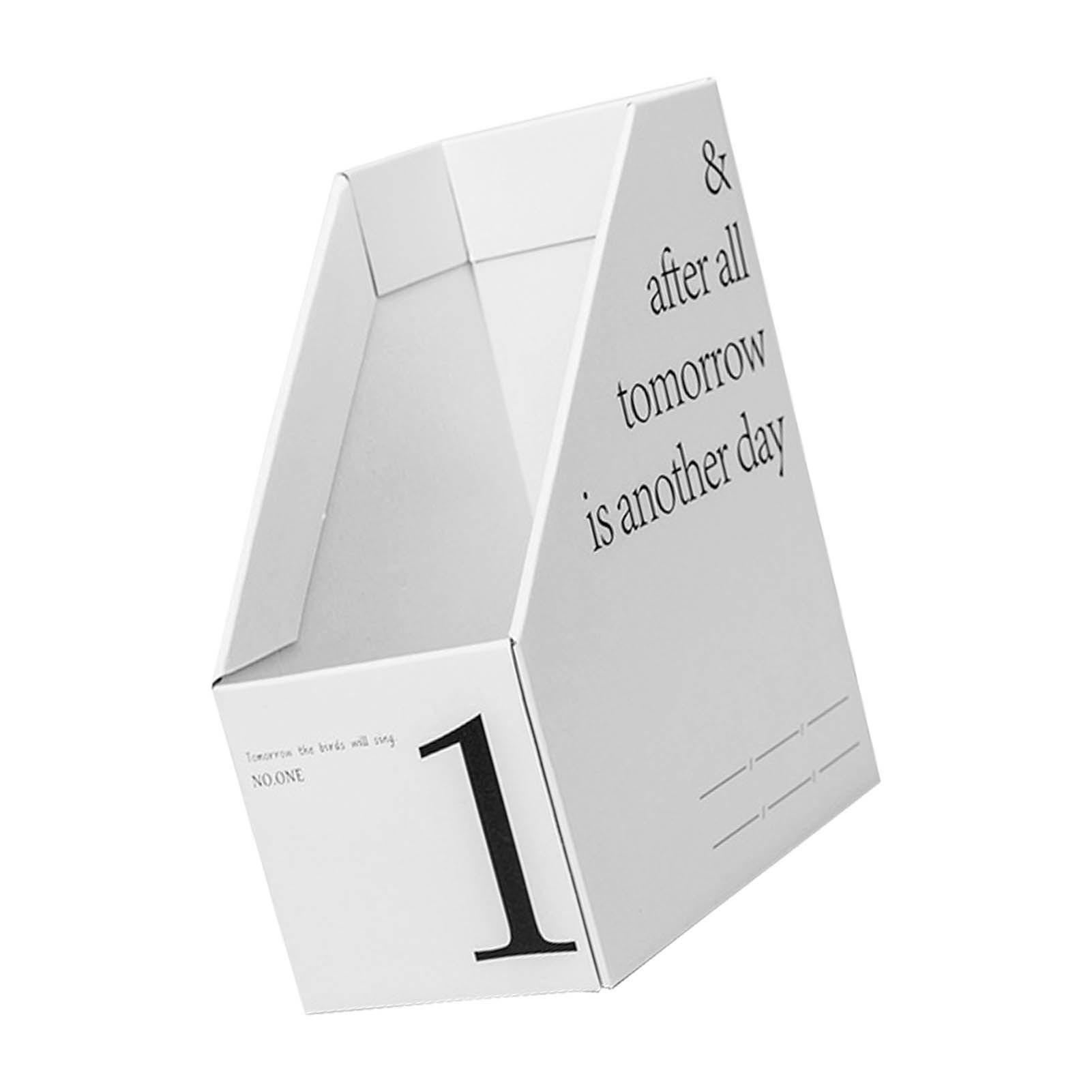 Vertical File Folder Bin Paper Number Marking Slim Desk Storage Organizer for view 2