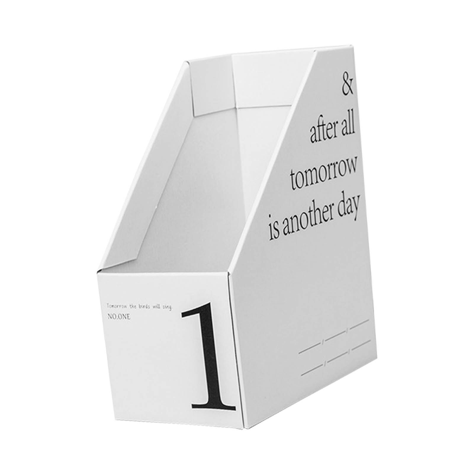 Vertical File Folder Bin Paper Number Marking Slim Desk Storage Organizer for view 4
