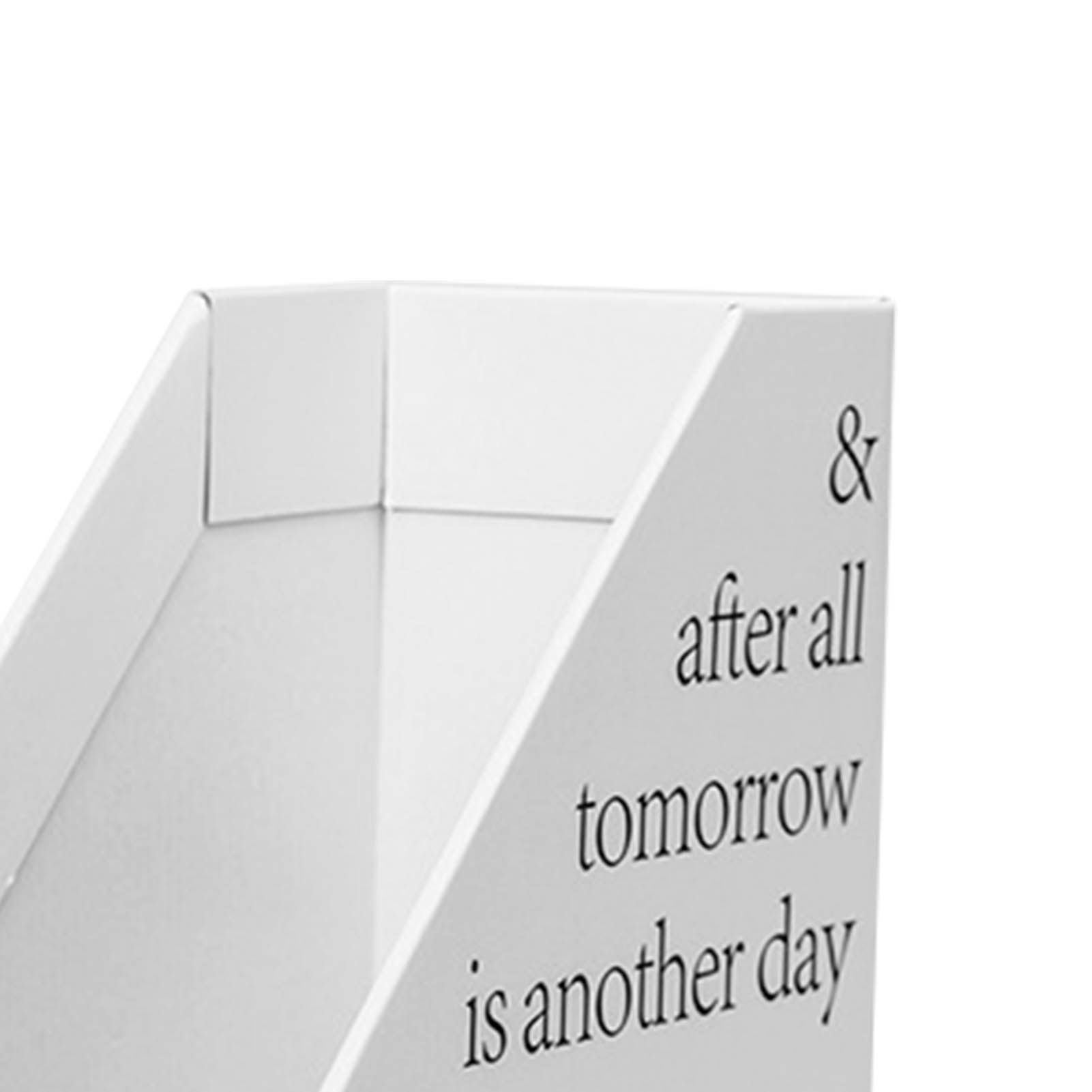 Vertical File Folder Bin Paper Number Marking Slim Desk Storage Organizer for view 7