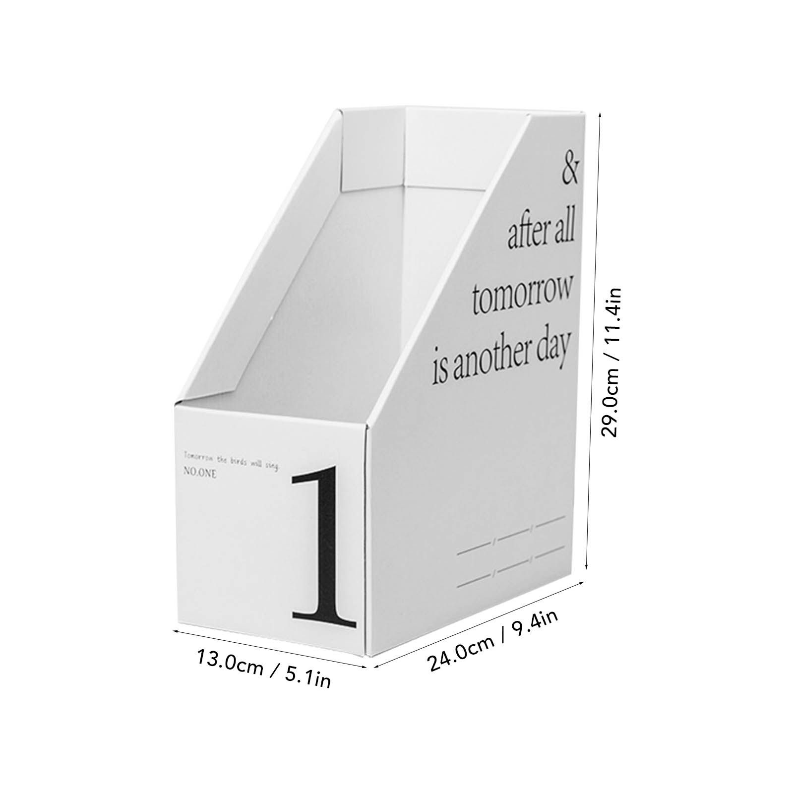 Vertical File Folder Bin Paper Number Marking Slim Desk Storage Organizer for view 10