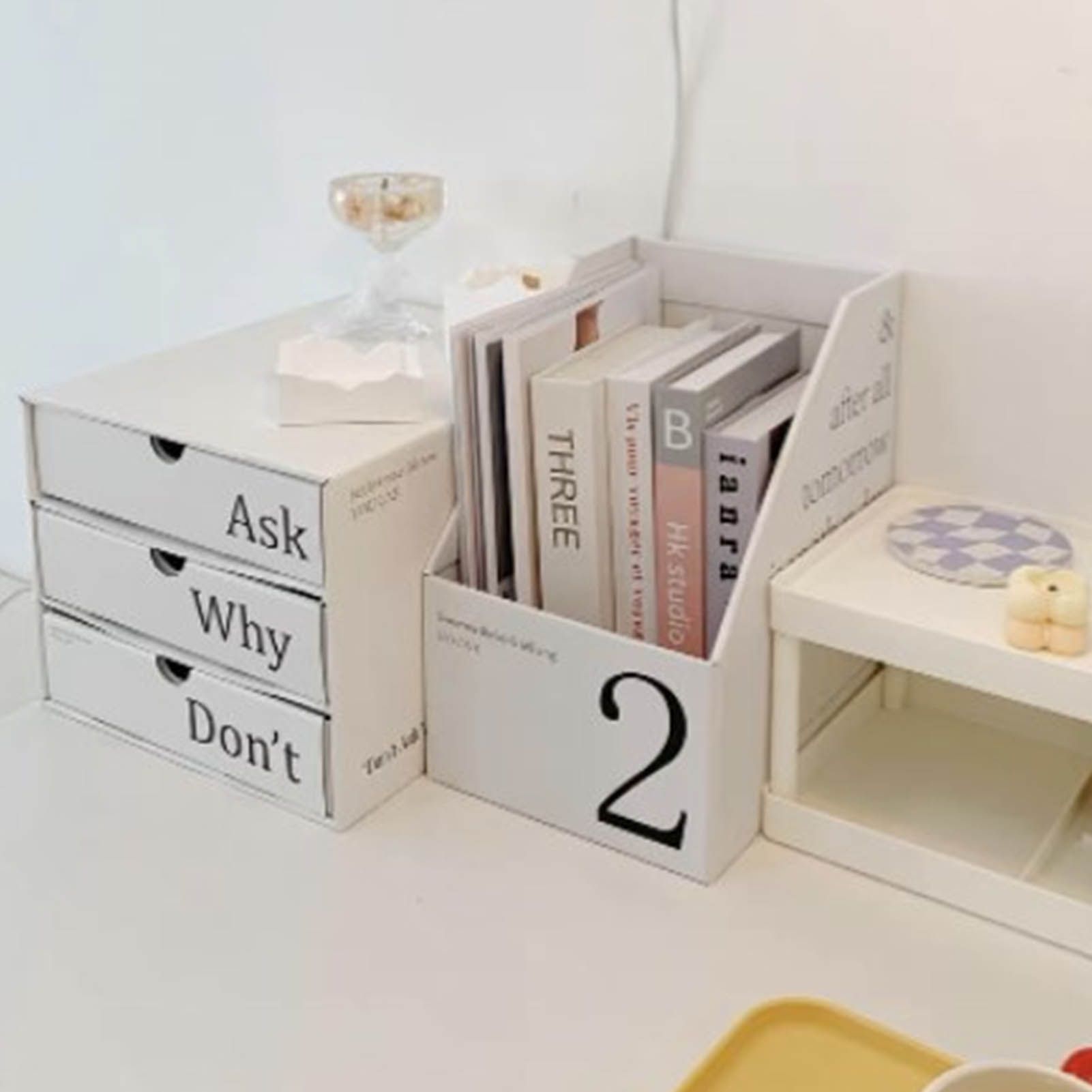 Vertical File Folder Bin Paper Number Marking Slim Desk Storage Organizer for view 12