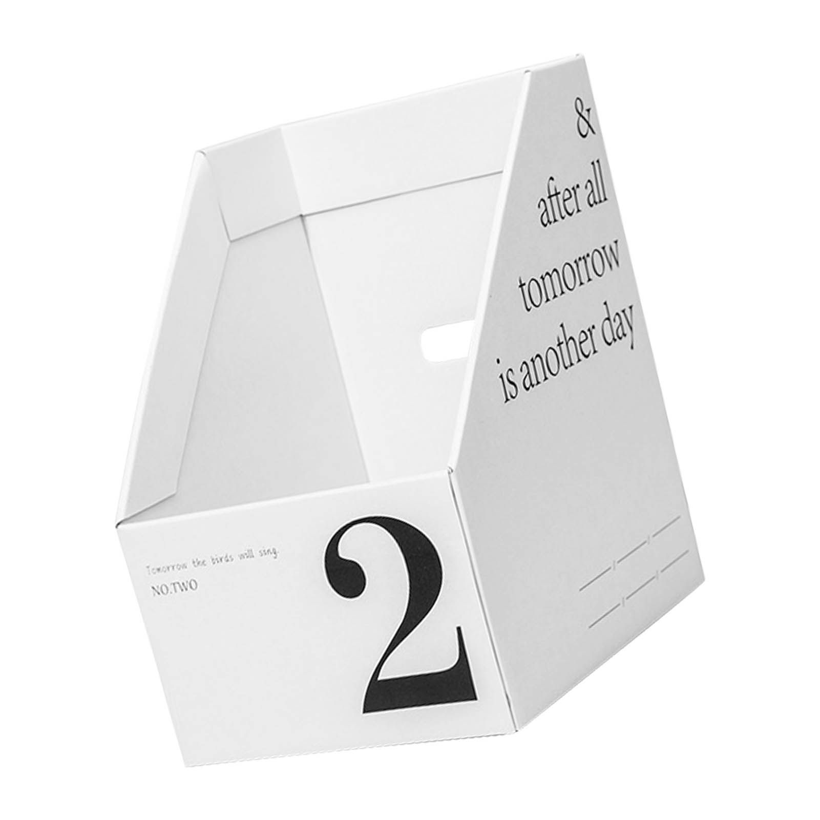 Vertical File Folder Bin Paper Number Marking Slim Desk Storage Organizer for view 2
