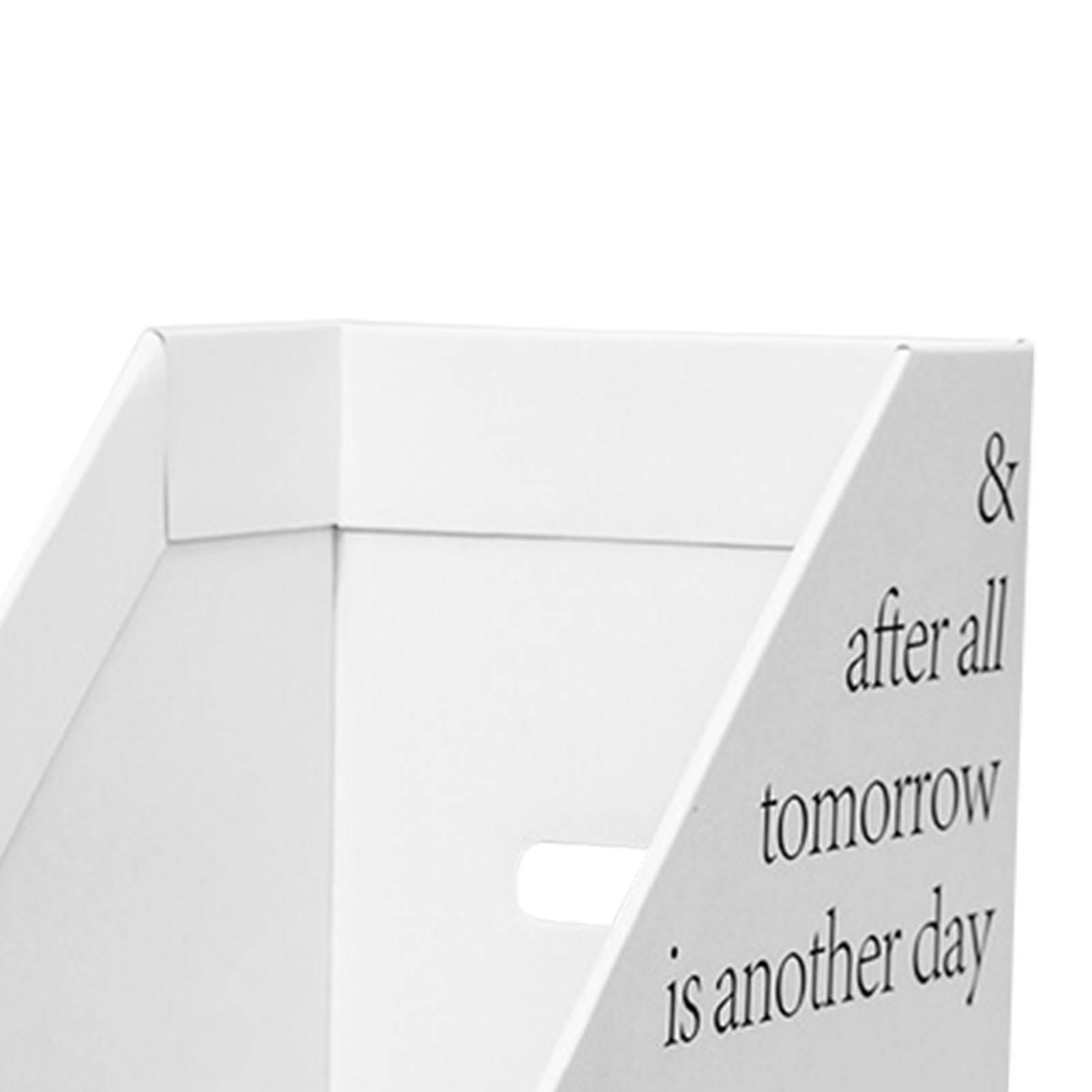 Vertical File Folder Bin Paper Number Marking Slim Desk Storage Organizer for view 7