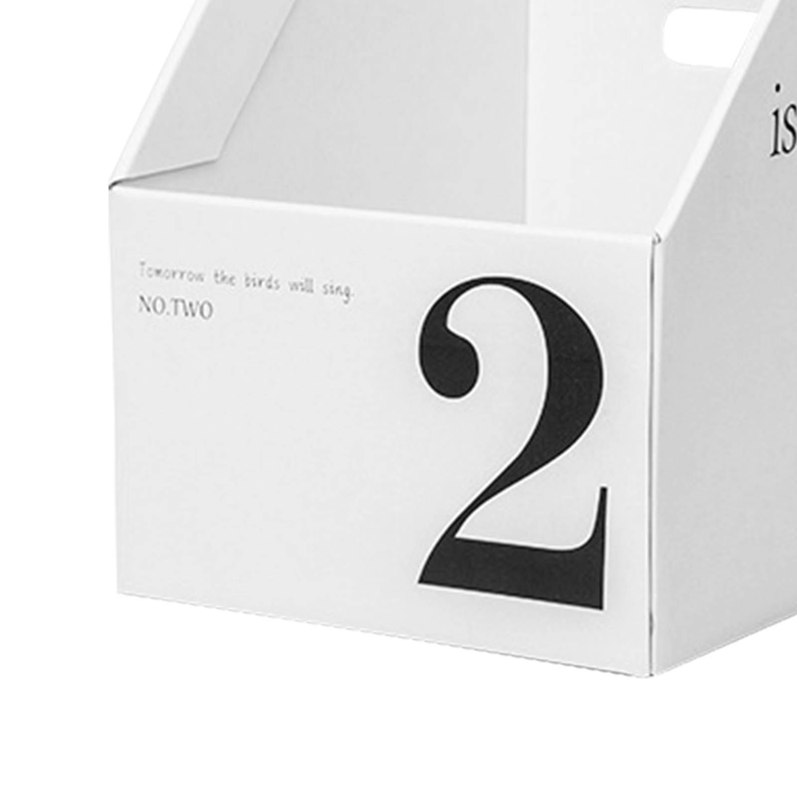 Vertical File Folder Bin Paper Number Marking Slim Desk Storage Organizer for view 8