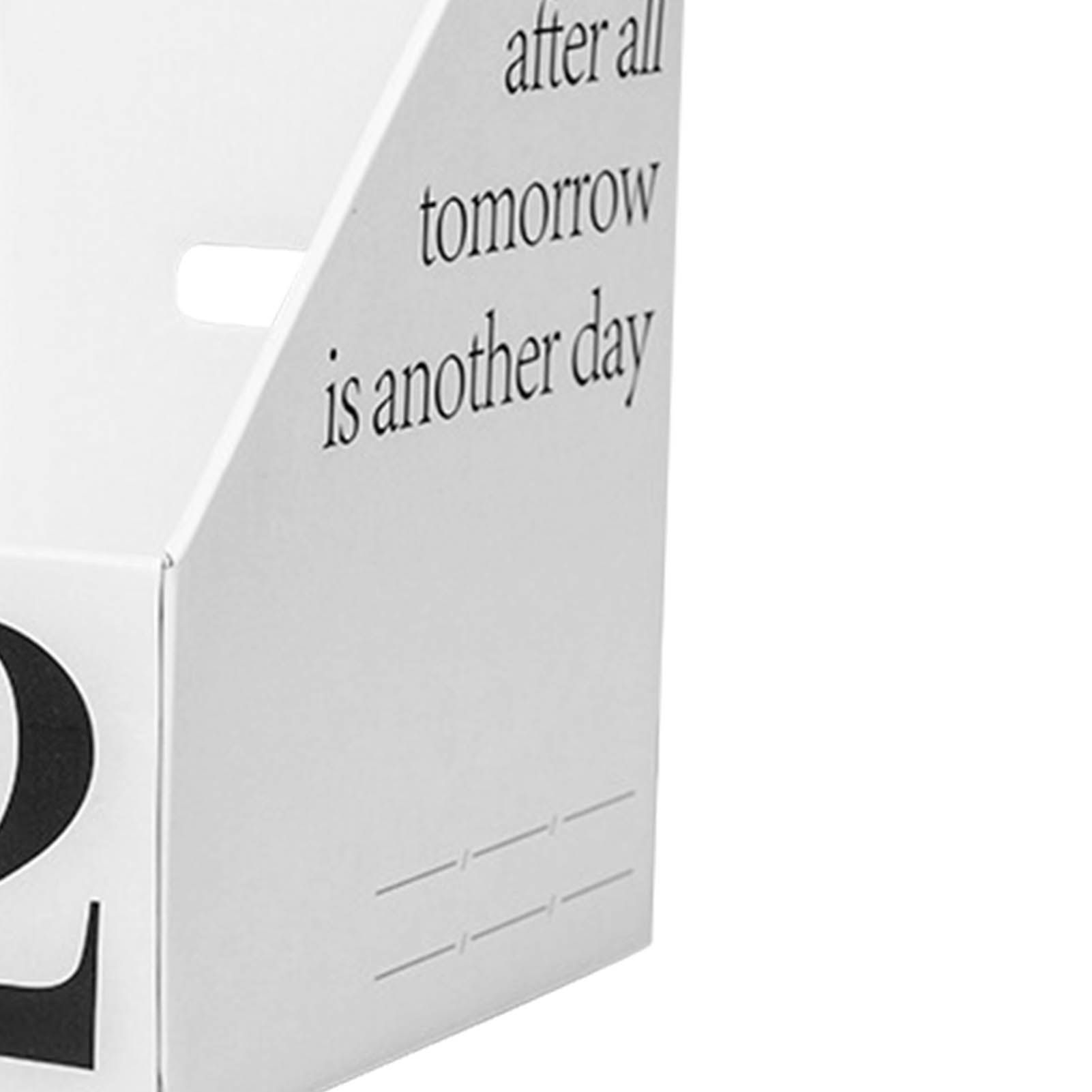 Vertical File Folder Bin Paper Number Marking Slim Desk Storage Organizer for view 9