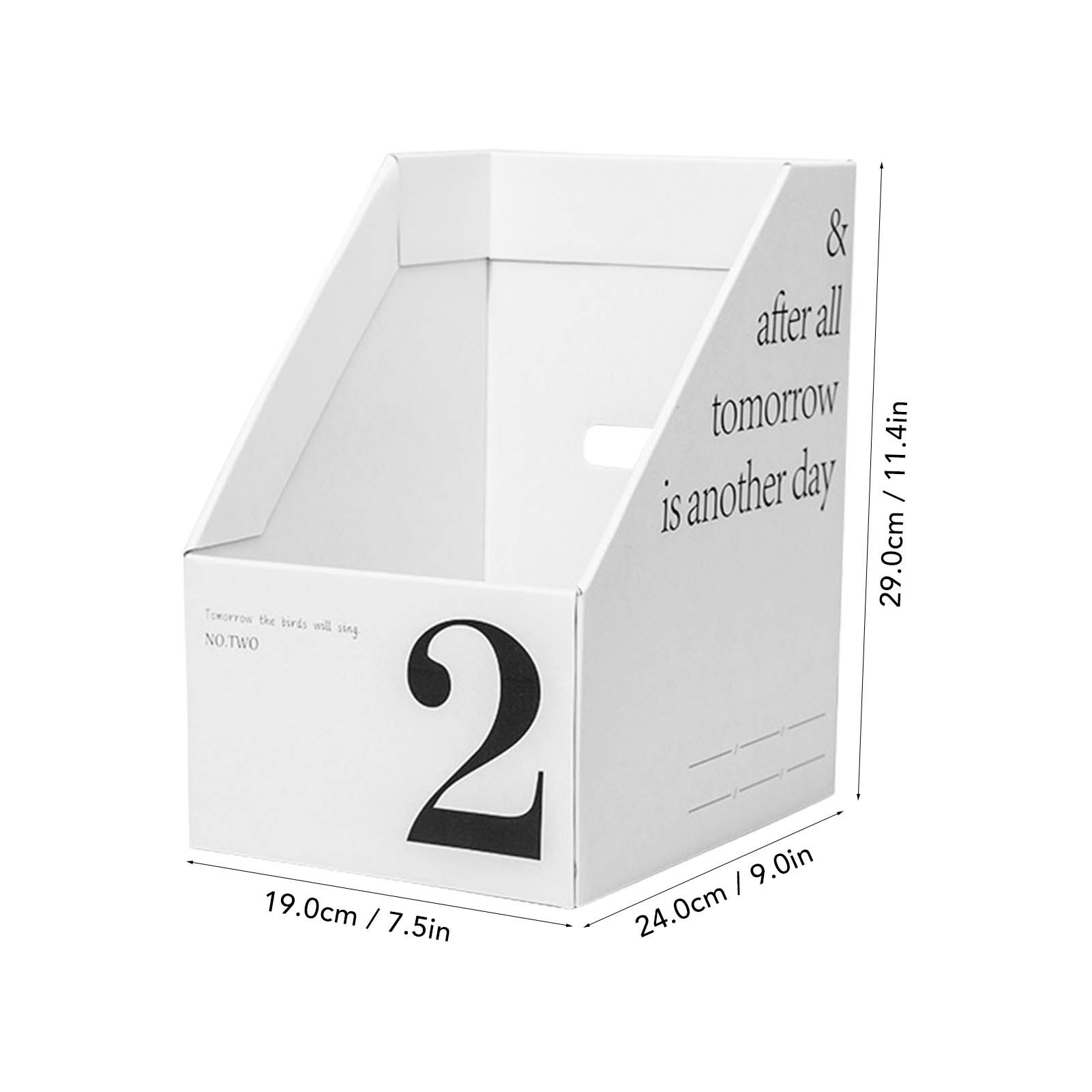 Vertical File Folder Bin Paper Number Marking Slim Desk Storage Organizer for view 10