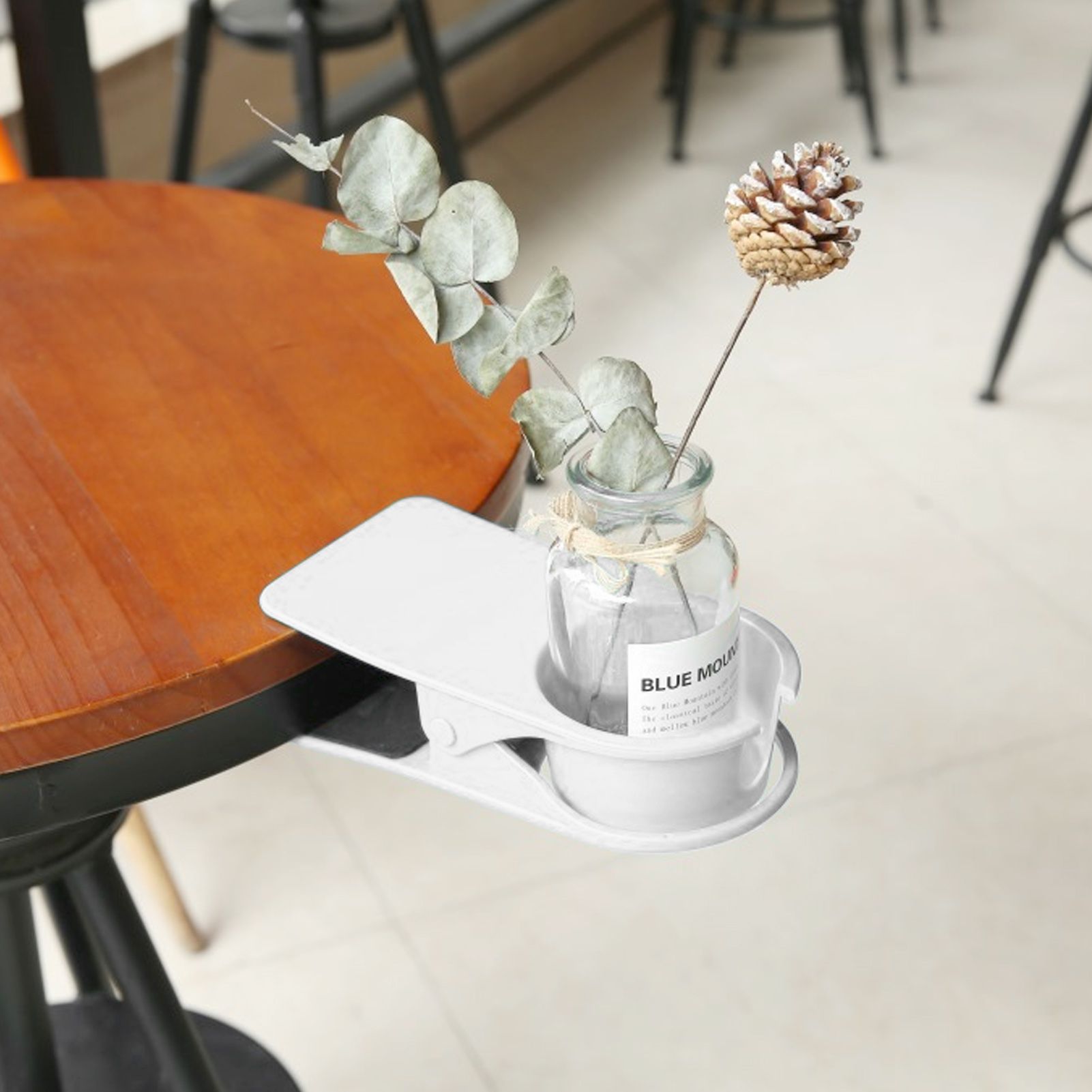 Desk Cup Holder Clip Space Saving Large Multifunctional Table Clamp Mug Stand view 5