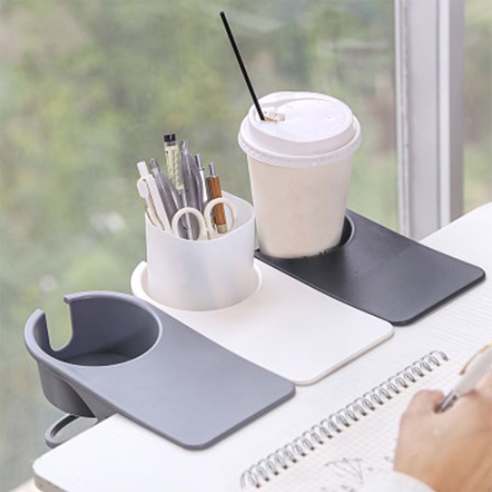 Desk Cup Holder Clip Space Saving Large Multifunctional Table Clamp Mug Stand view 10