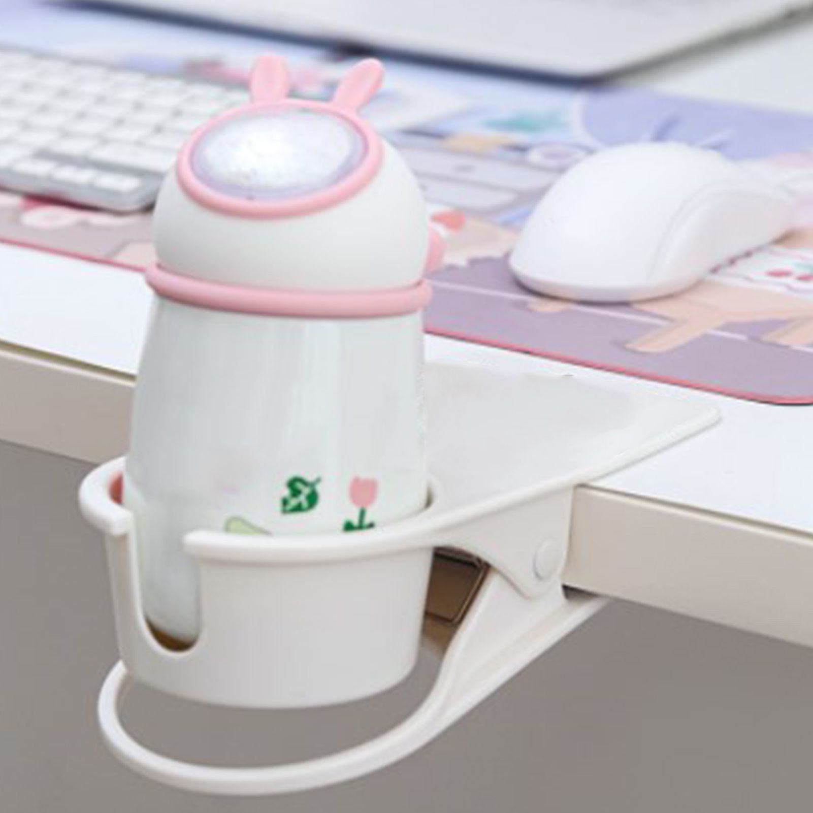Desk Cup Holder Clip Space Saving Large Multifunctional Table Clamp Mug Stand view 12
