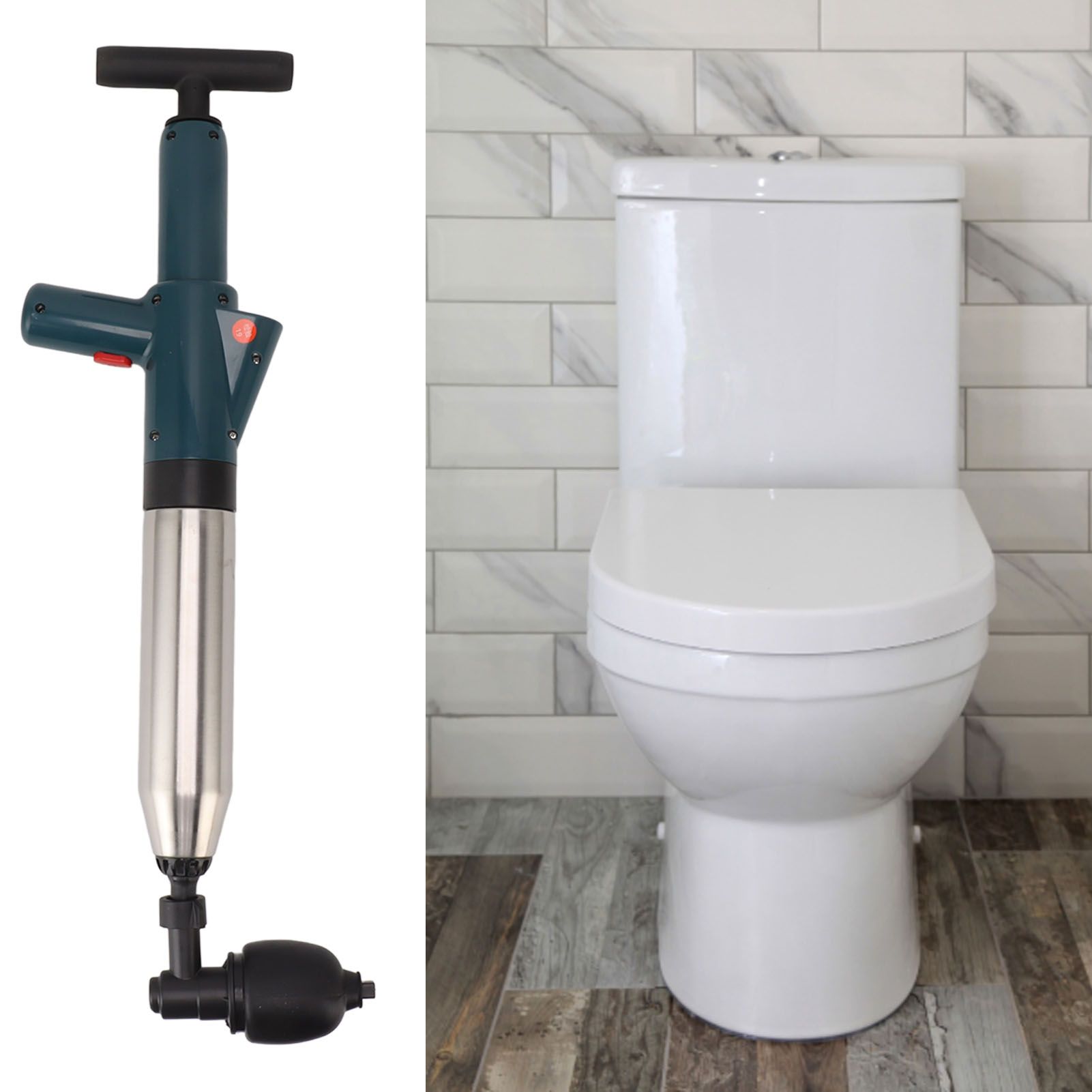 Toilet Plunger Kit High Pressure Fast Efficient Manual Drain Plumb Plunger for view 11