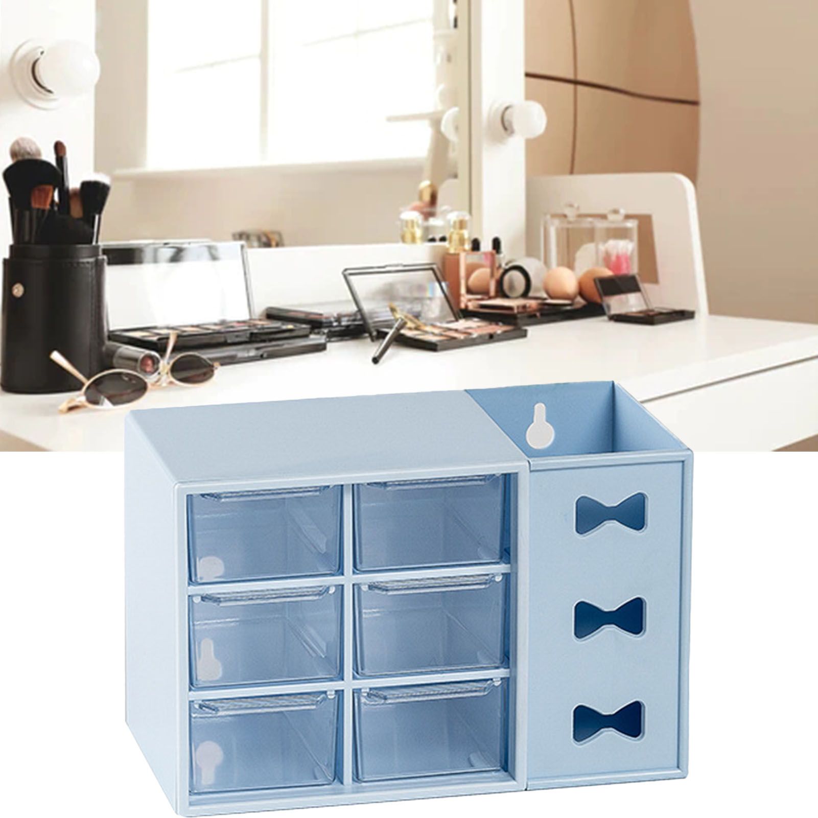 Pen Desk Shelf Dustproof 6 Drawers Pen Organization Storage Shelf for Students view 12