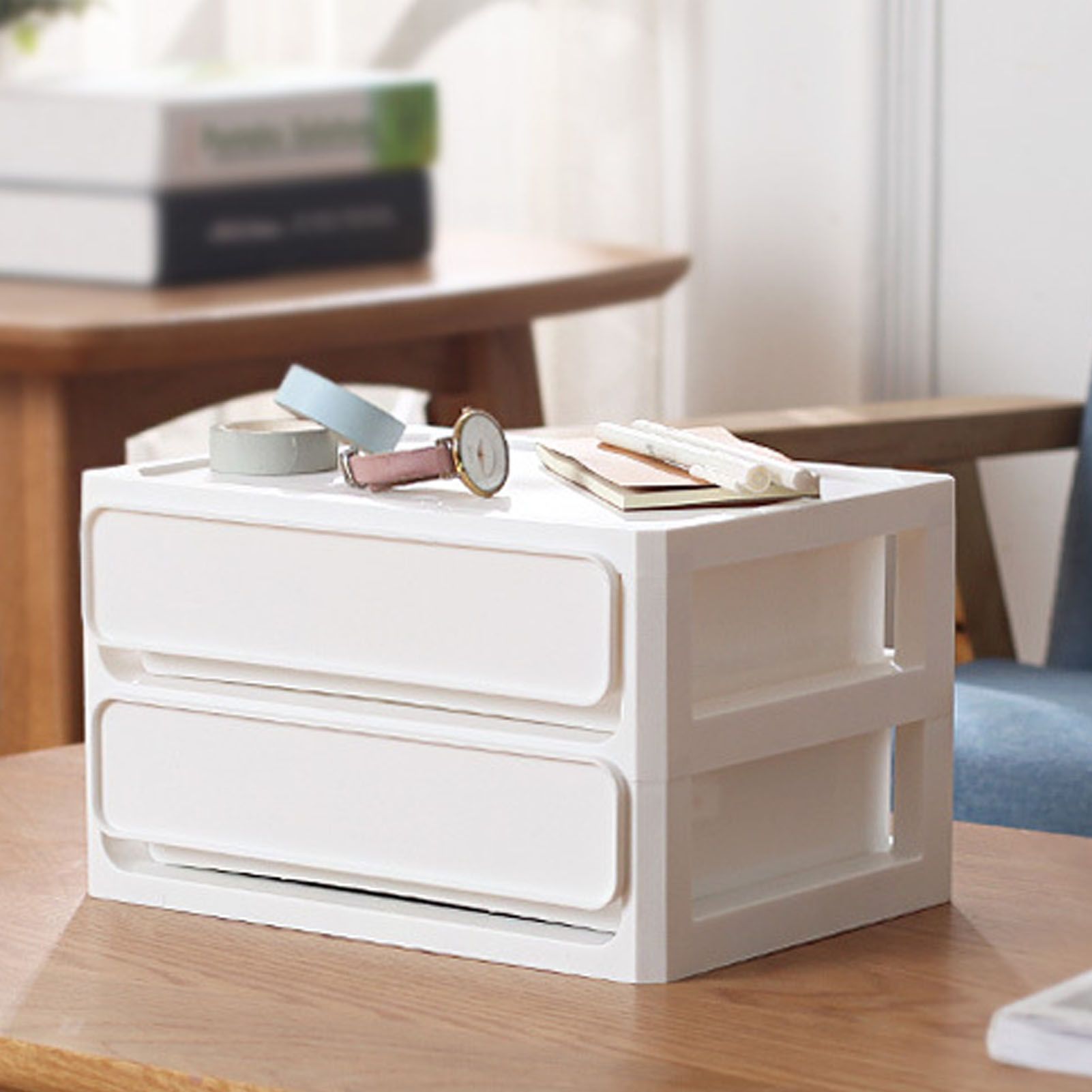 Storage Drawer Multi Layers Stackable Dustproof Desktop Storage Box Organizer view 6