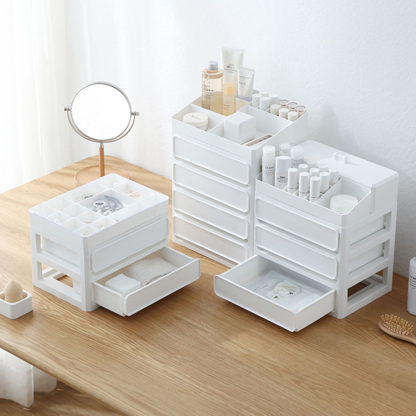 Storage Drawer Multi Layers Stackable Dustproof Desktop Storage Box Organizer view 12