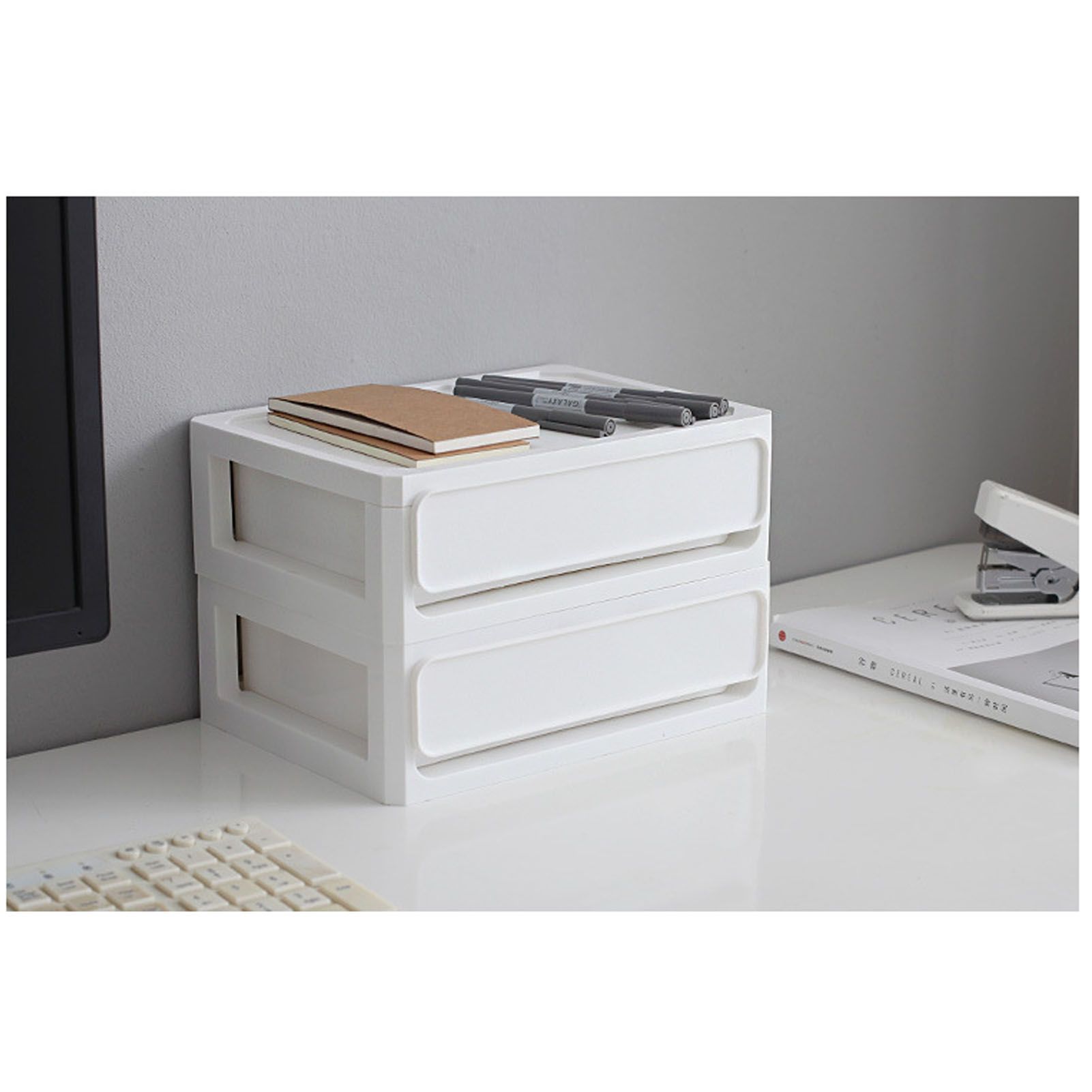 Storage Drawer Multi Layers Stackable Dustproof Desktop Storage Box Organizer view 14