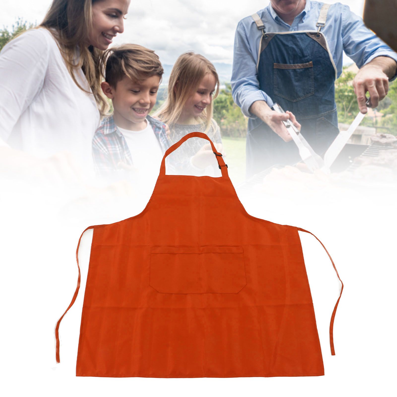 Cooking Apron Waterproof Adjustable Neck Strap Breathable Soft Kitchen Bib view 11