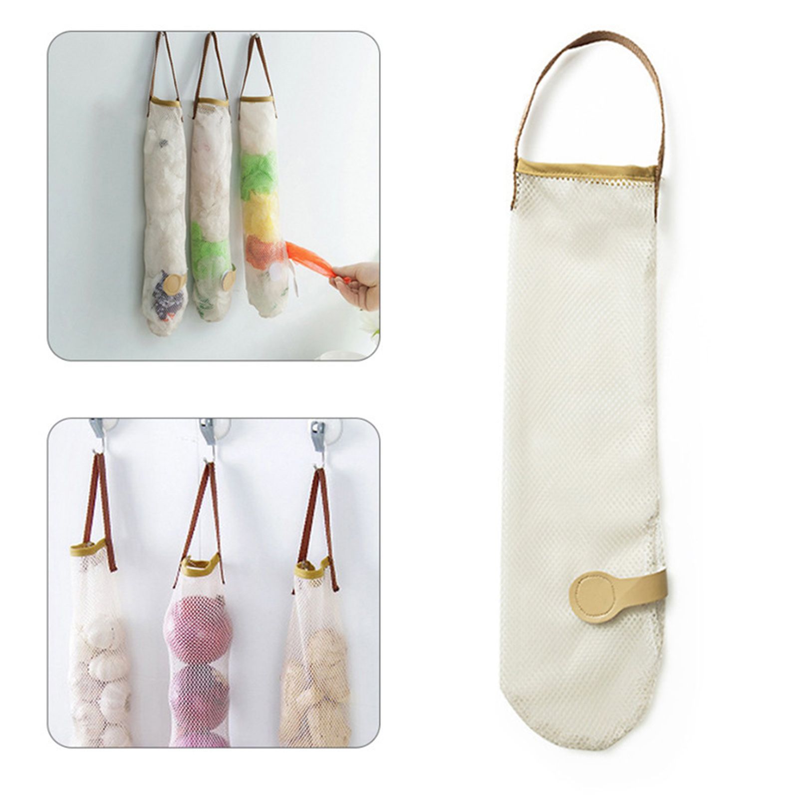 Fruit Storage Net Bag Breathable Reusable Hanging Storage Bag for Vegetable view 5