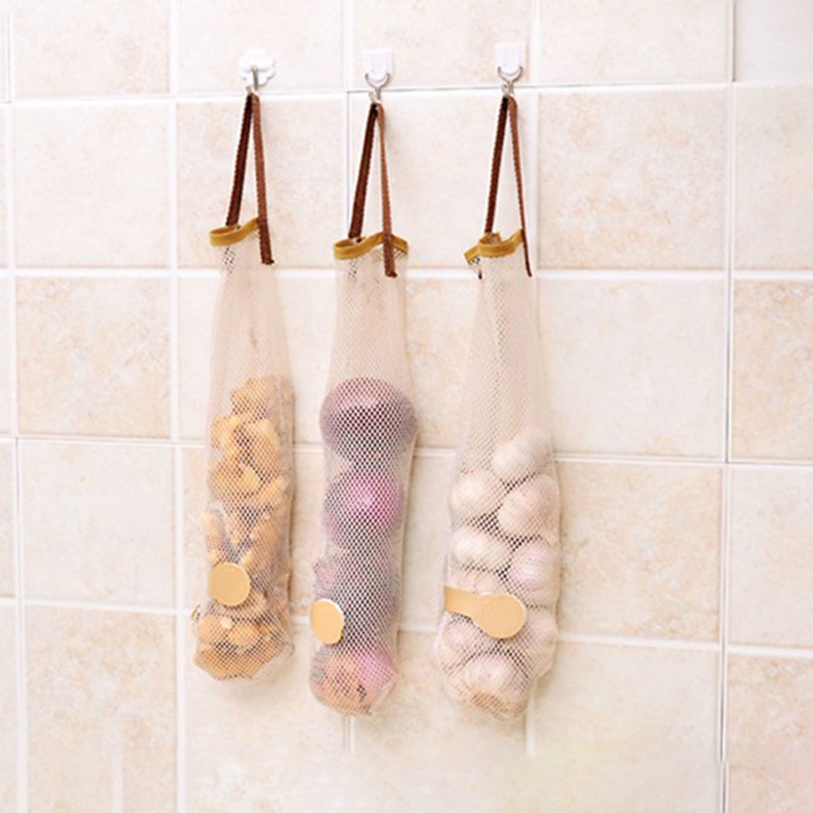 Fruit Storage Net Bag Breathable Reusable Hanging Storage Bag for Vegetable view 11