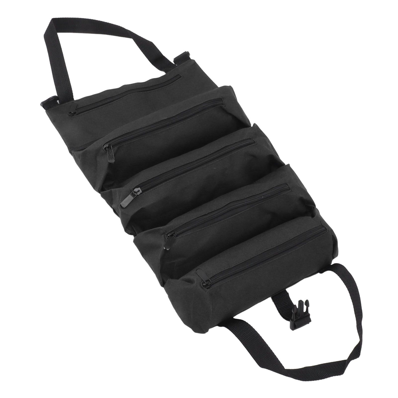 Roll Up Tool Bag 5 Zipper Pockets Portable Oxford Cloth Electricians Tool Bag view 3
