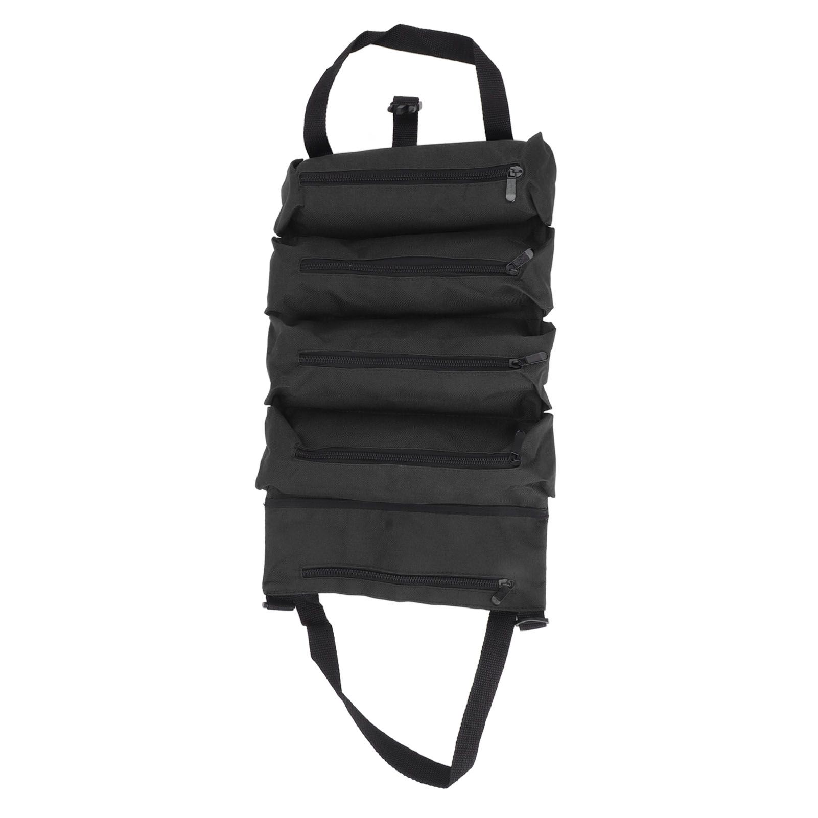 Roll Up Tool Bag 5 Zipper Pockets Portable Oxford Cloth Electricians Tool Bag view 9