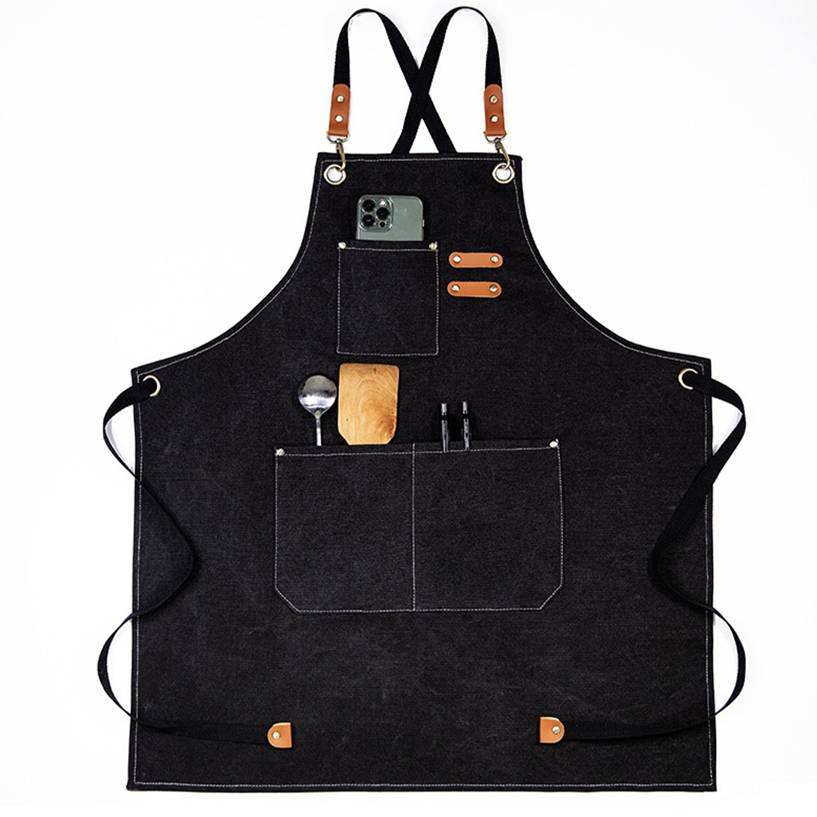 Work Apron Waterproof Breathable Adjustable Thickened Unisex Kitchen Apron view 6