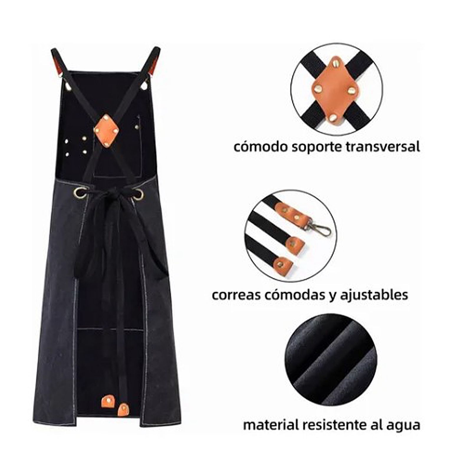 Work Apron Waterproof Breathable Adjustable Thickened Unisex Kitchen Apron view 14