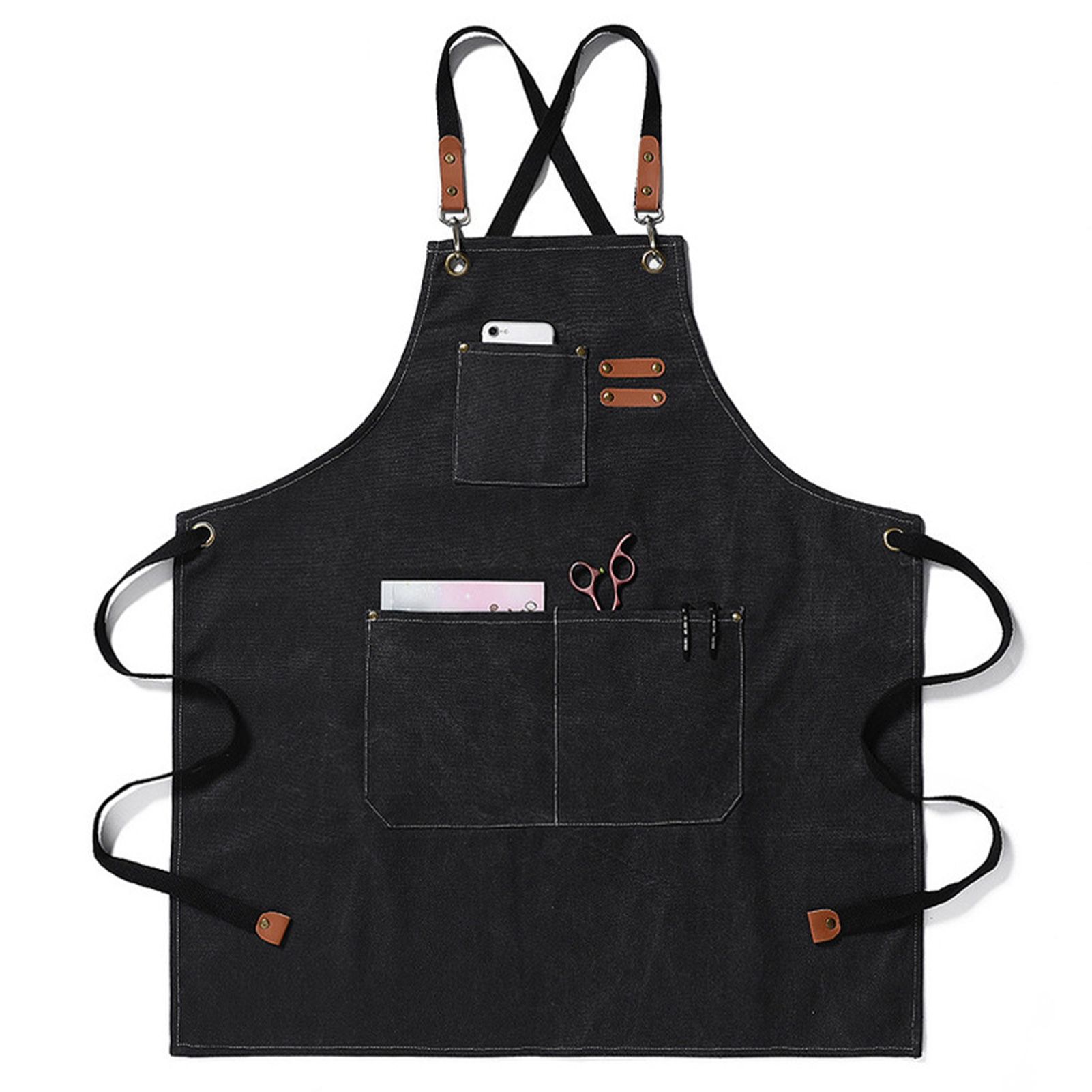 Work Apron Waterproof Breathable Adjustable Thickened Unisex Kitchen Apron view 15
