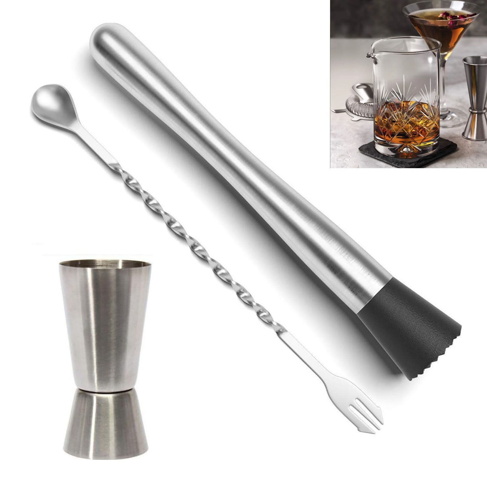 Stainless Steel Crushed Popsicle Mixing Stick Fruit Muddle Pestle Wine view 6