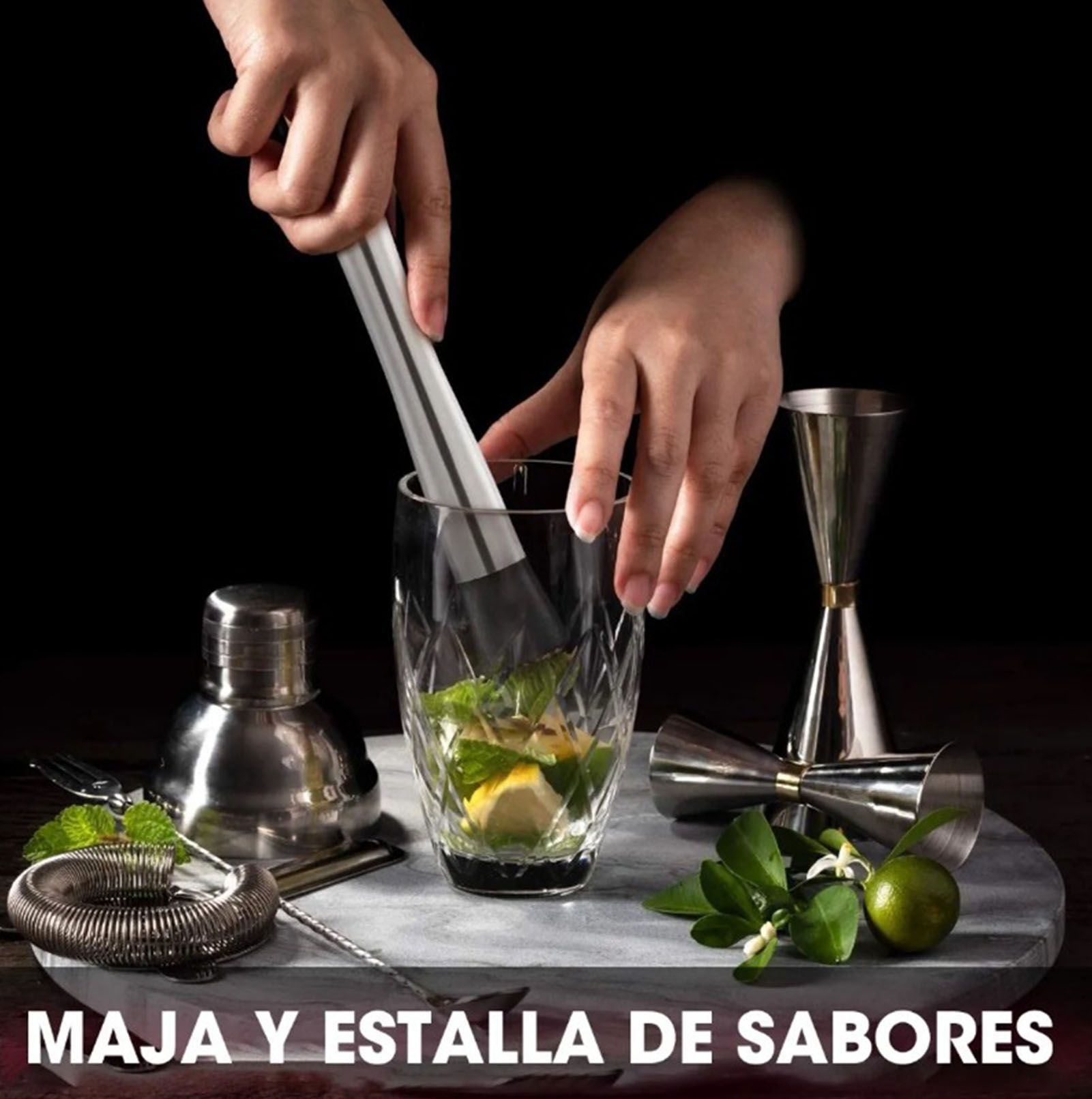 Stainless Steel Crushed Popsicle Mixing Stick Fruit Muddle Pestle Wine view 13