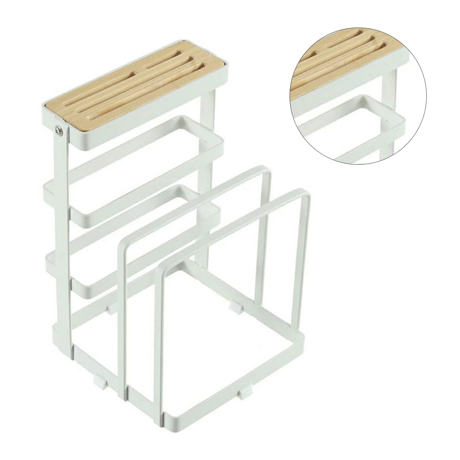 Knife Cutting Board Holder Multifunctional Pot Lid Knife Block Cutting Board view 4