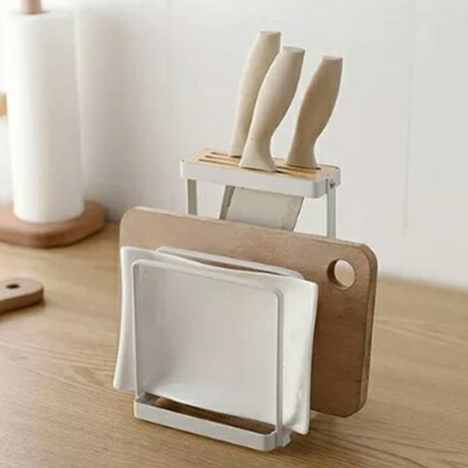Knife Cutting Board Holder Multifunctional Pot Lid Knife Block Cutting Board view 6
