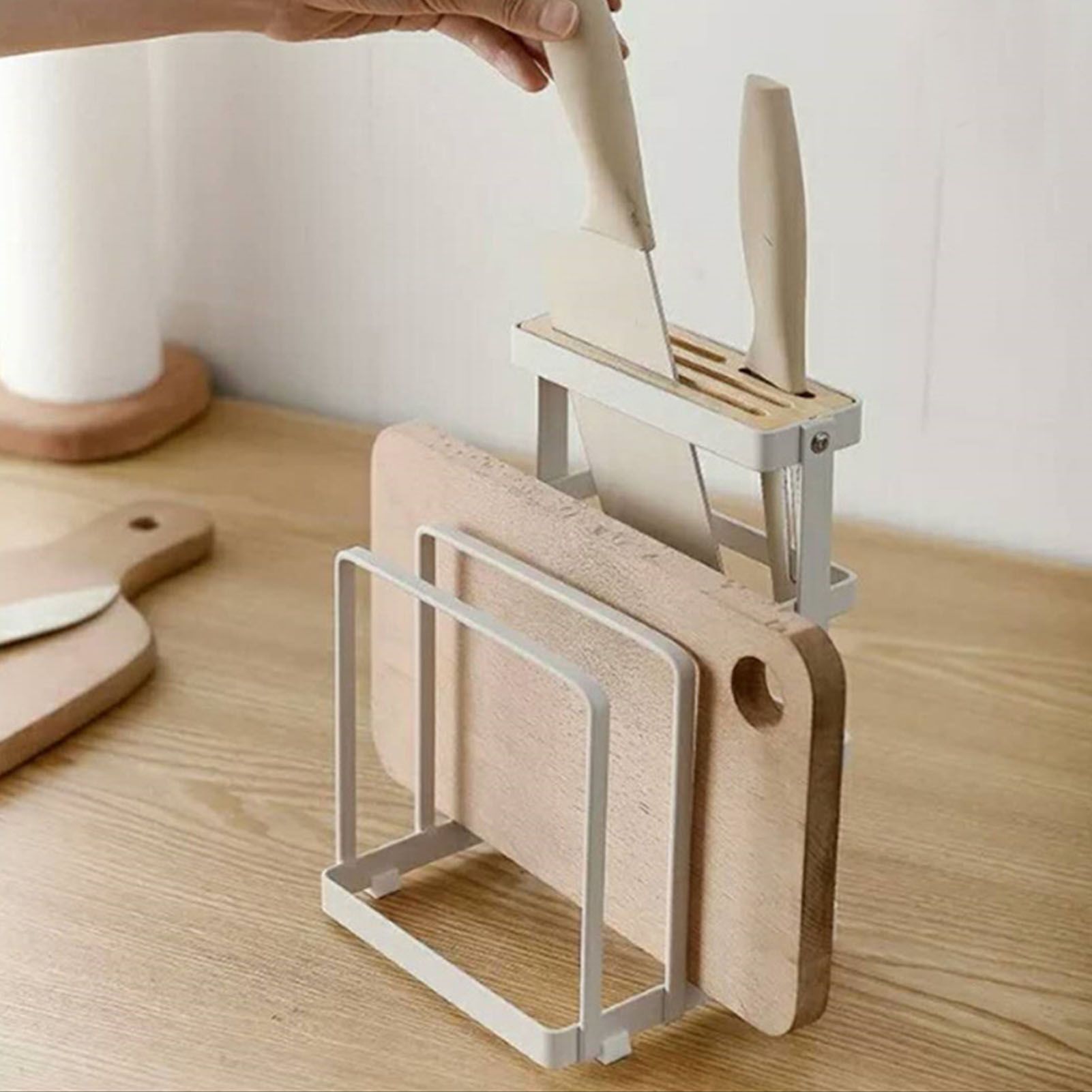 Knife Cutting Board Holder Multifunctional Pot Lid Knife Block Cutting Board view 10