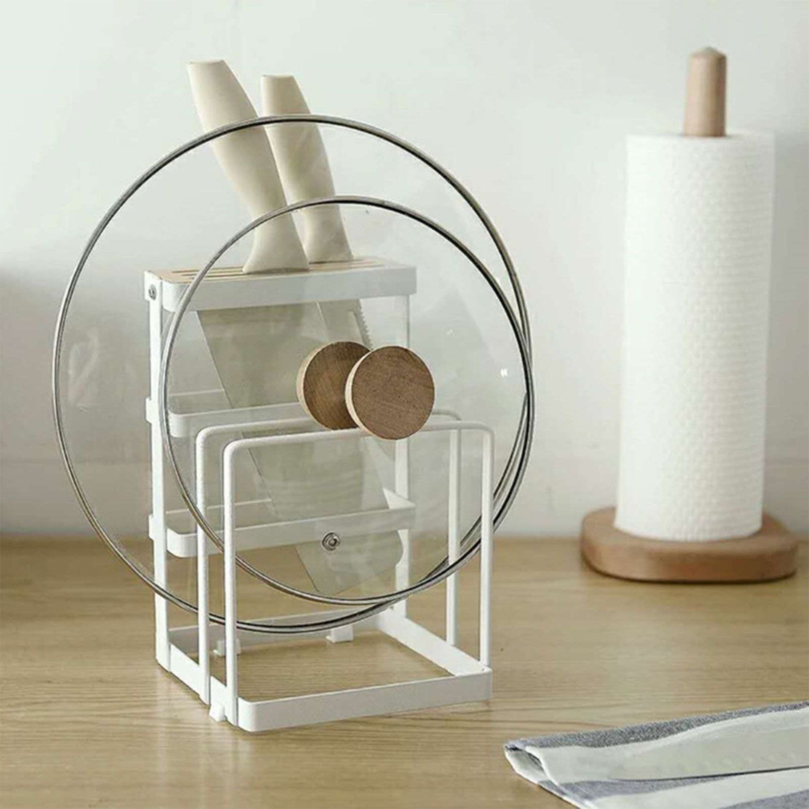 Knife Cutting Board Holder Multifunctional Pot Lid Knife Block Cutting Board view 12