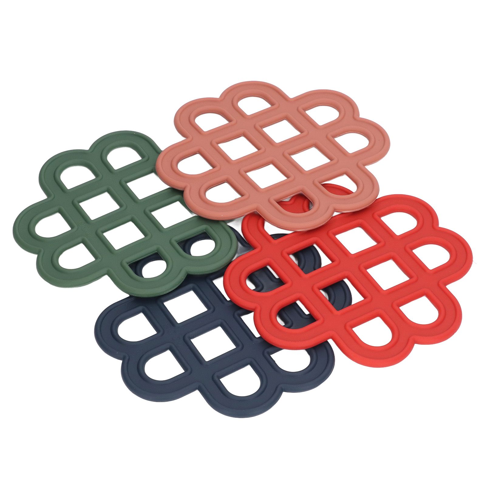 4Pcs Silicone Trivet Pad Hollow Heat Resistant Slip Resistant China Knotted view 7