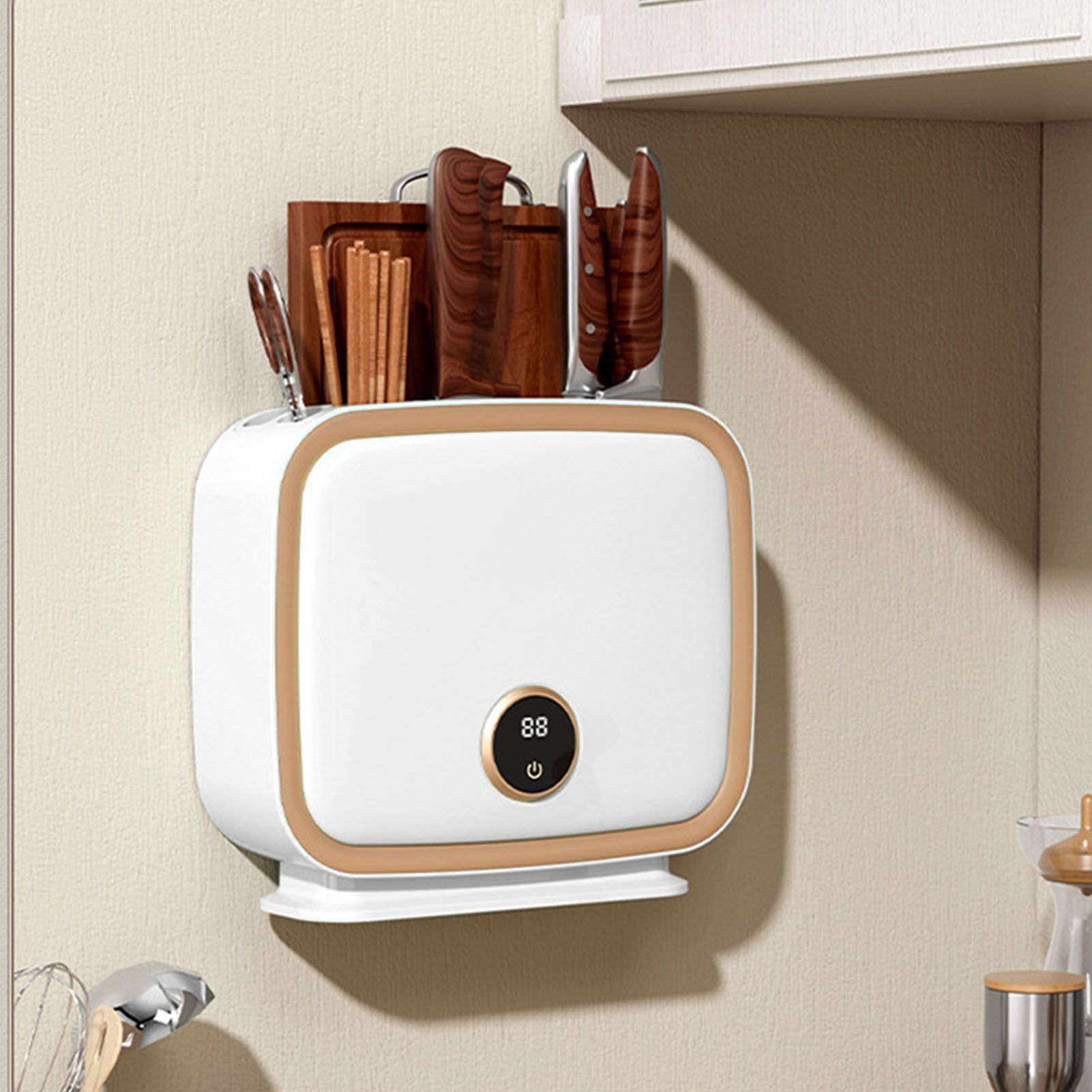 Wall Mounted Knife Holder Utensil Drying Rack Hot Air Circulation Knife view 10
