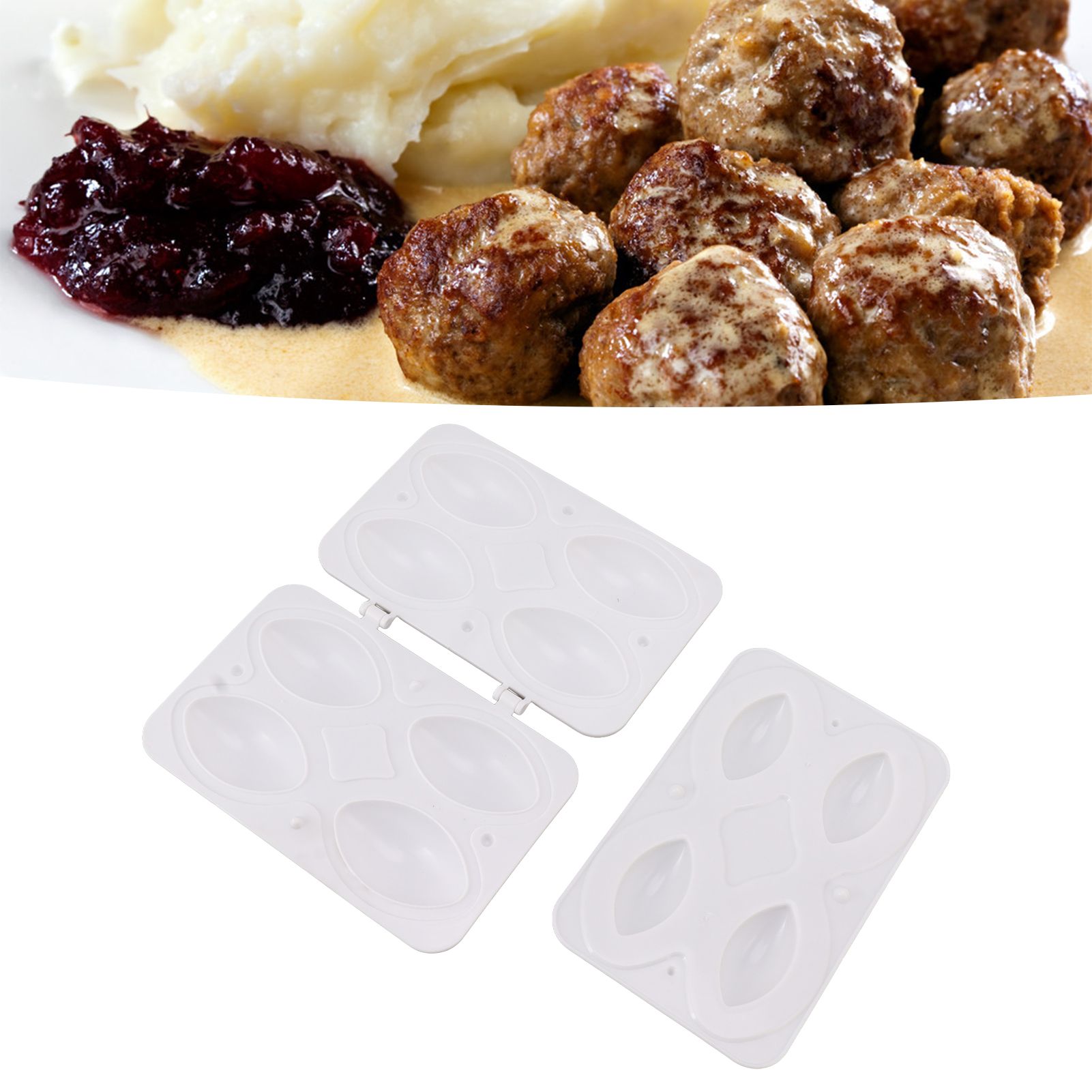 Meatball Making Mold ABS Meatloaf Maker Press Tool Dishwasher Safe Meatball view 12