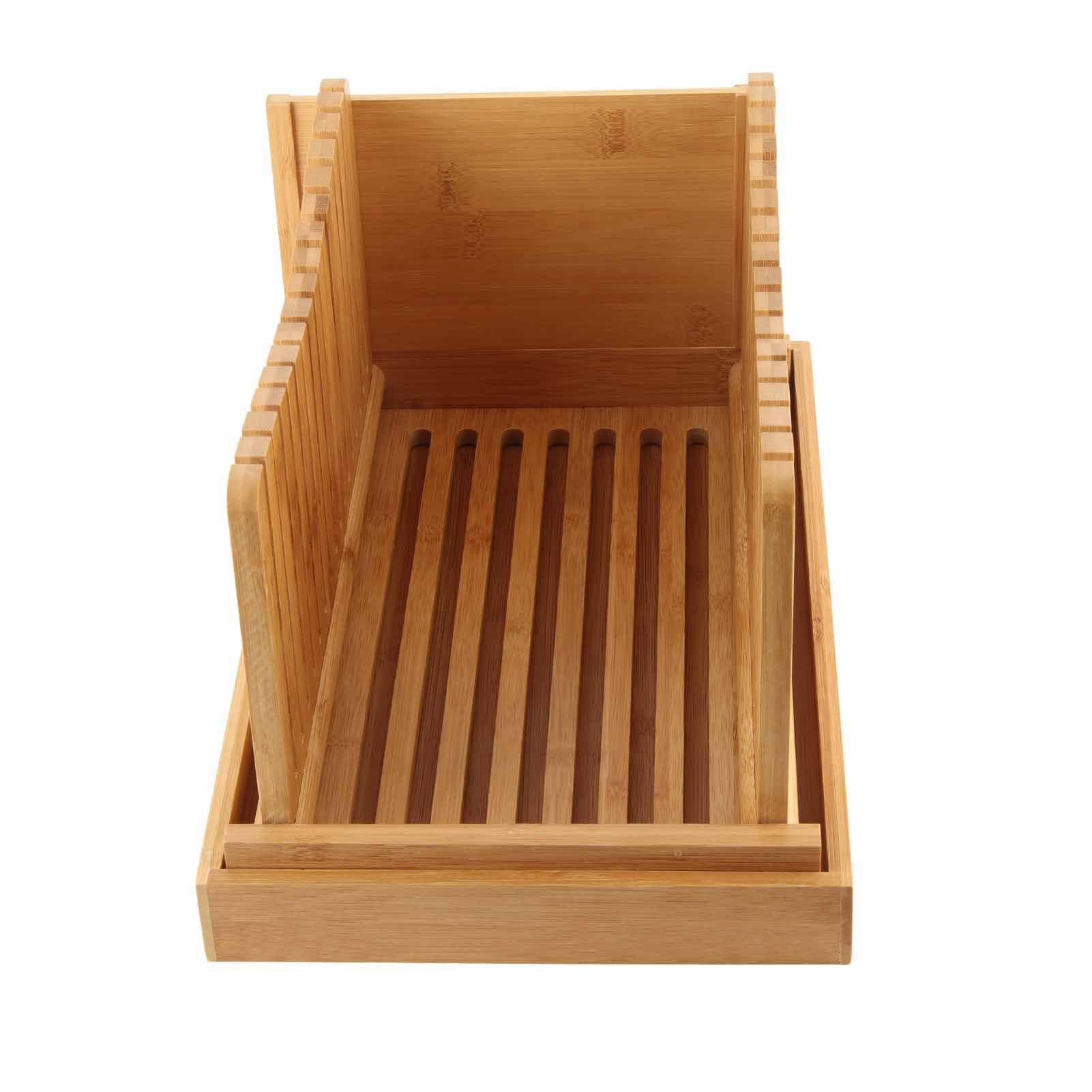 Bamboo Foldable Bread Slicing Guide Toast Loaf Cutting Guide Slicing Maker view 3