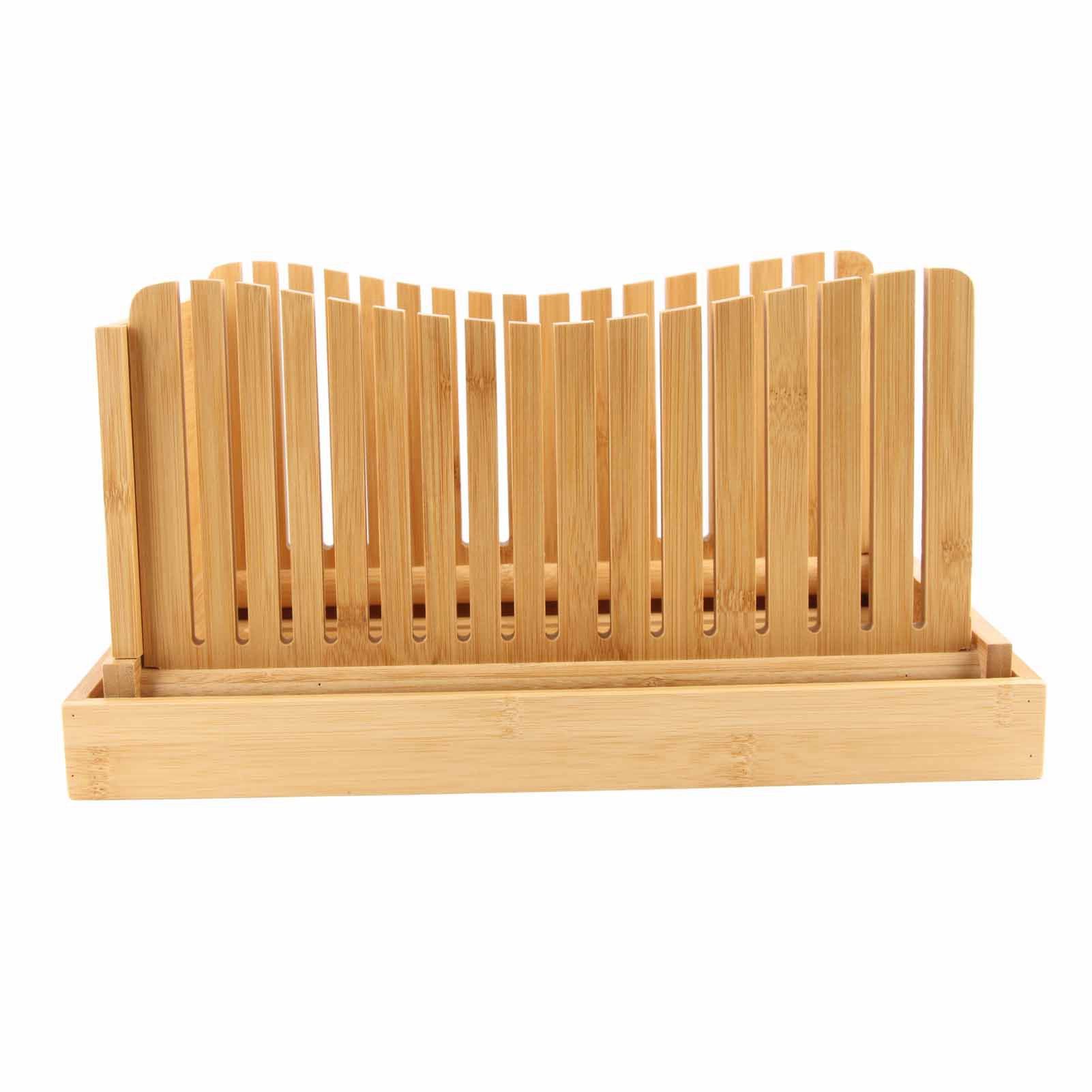 Bamboo Foldable Bread Slicing Guide Toast Loaf Cutting Guide Slicing Maker view 4